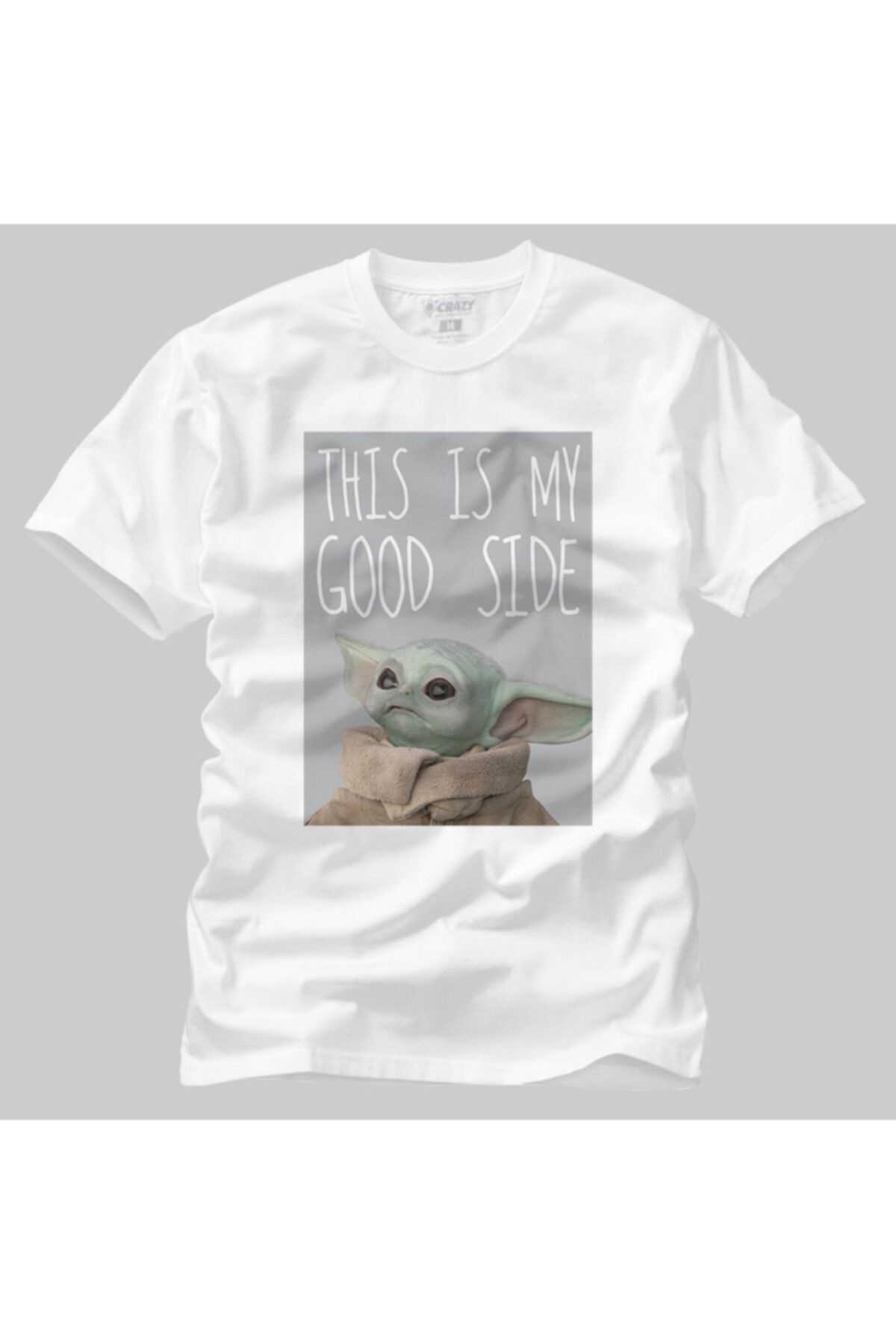 Crazy Erkek Star Wars Baby Yoda Good Side  T-Shirt
