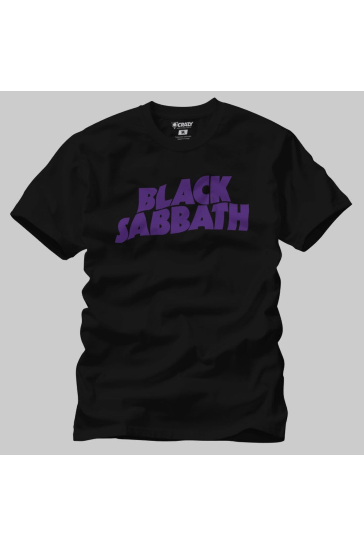 Crazy Erkek Siyah Black Sabbath Logo Tişört