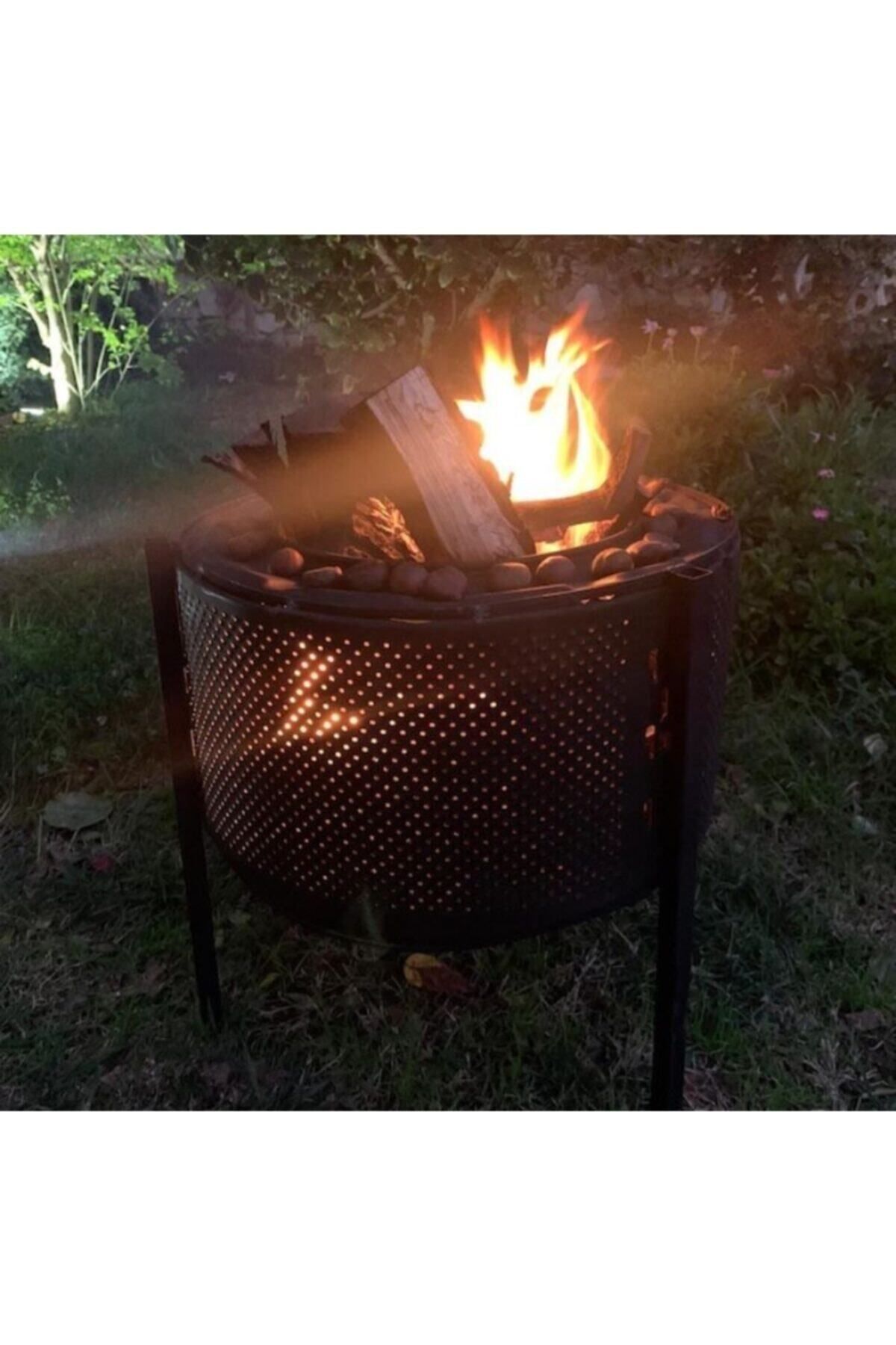 TKaradağ Bahçe Şöminesi Ateş Kovası Estetik Ve Şık Mekanlarınız Için Ateş Çukuru 800 °c Isıya Dayanıklı Boya