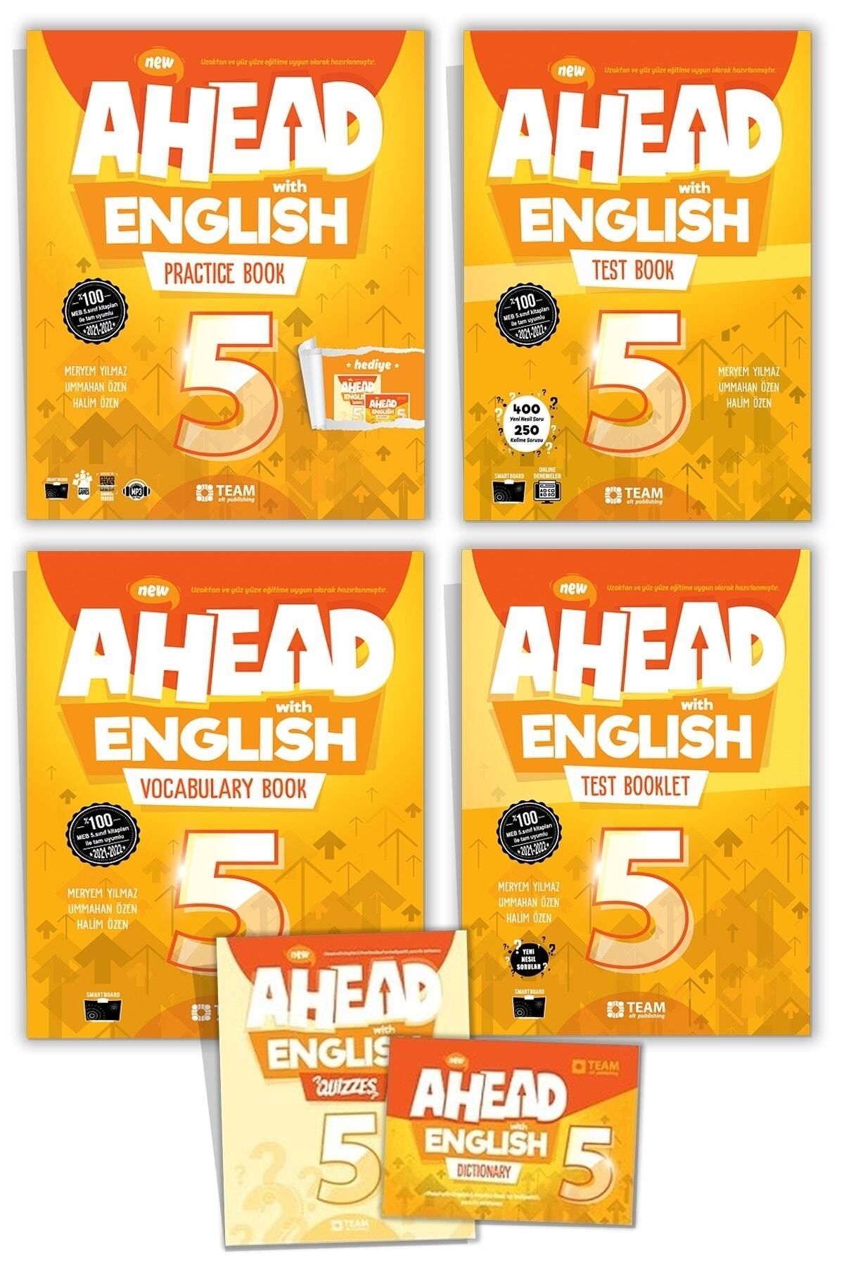 Team Elt Publishing Ahead With English 5 (4'lü Set)*2022 Practice Book, Test Book, Test Booklet, Vocabulary Book