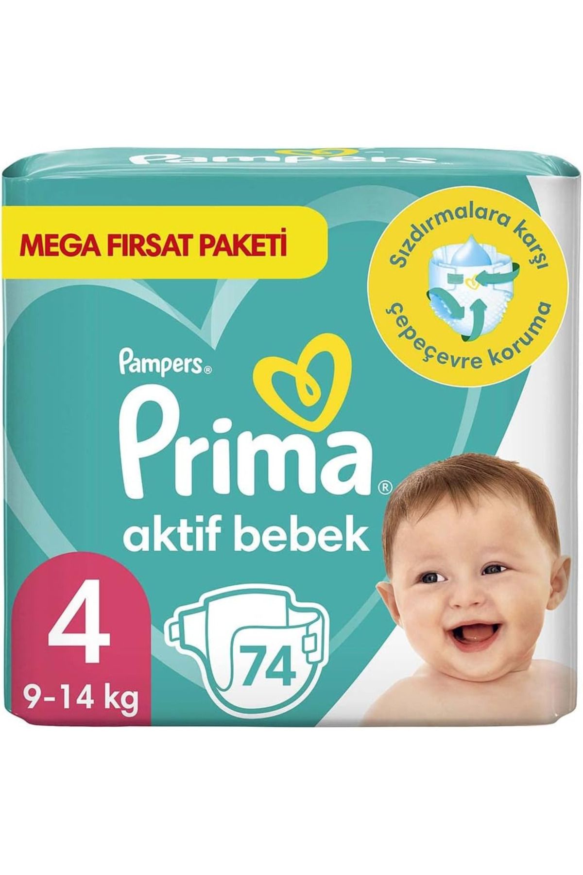 Prima Bebek Bezi Aktif Bebek 4 Numara 74 Adet Fırsat Paketi