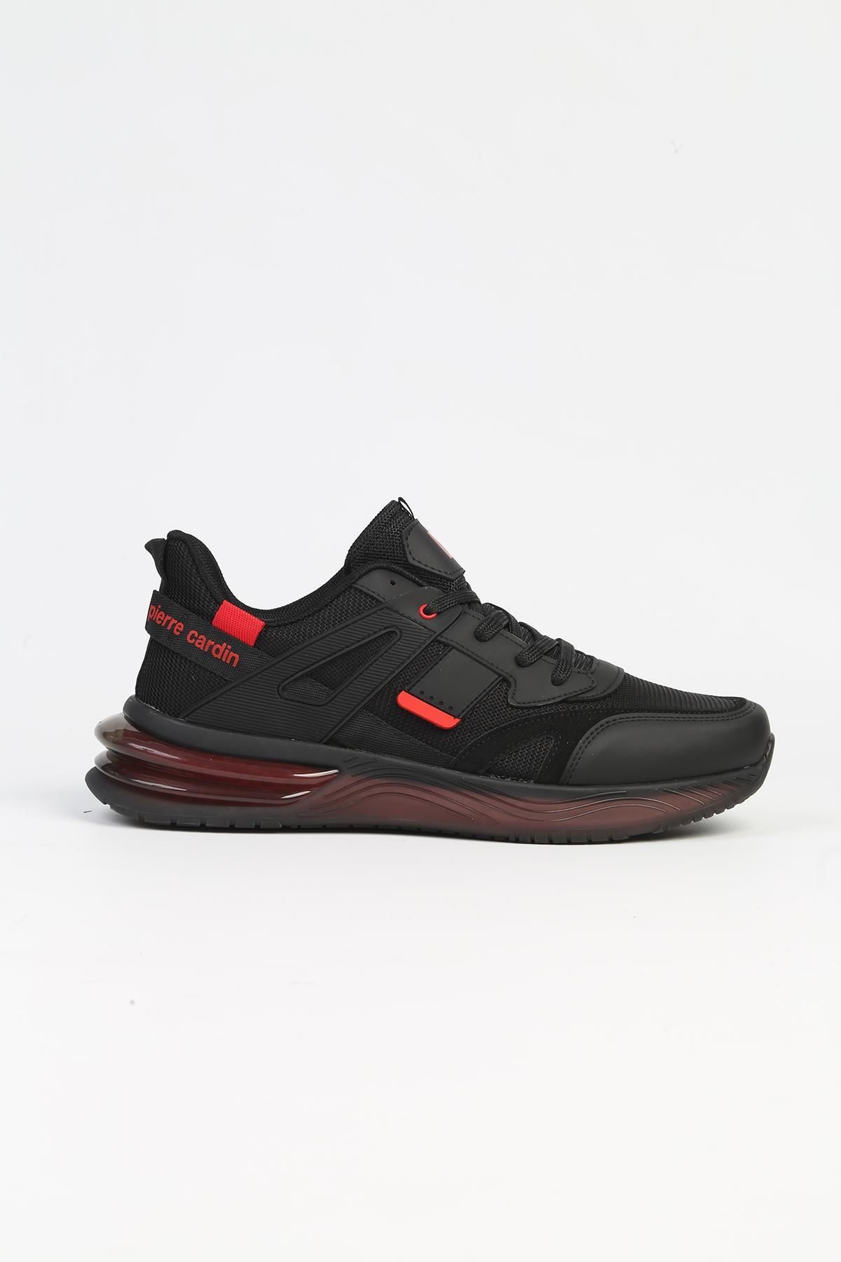 Pierre Cardin ® | PC-31412 - 34152 Siyah Kırmızı - Erkek Spor Ayakkabı