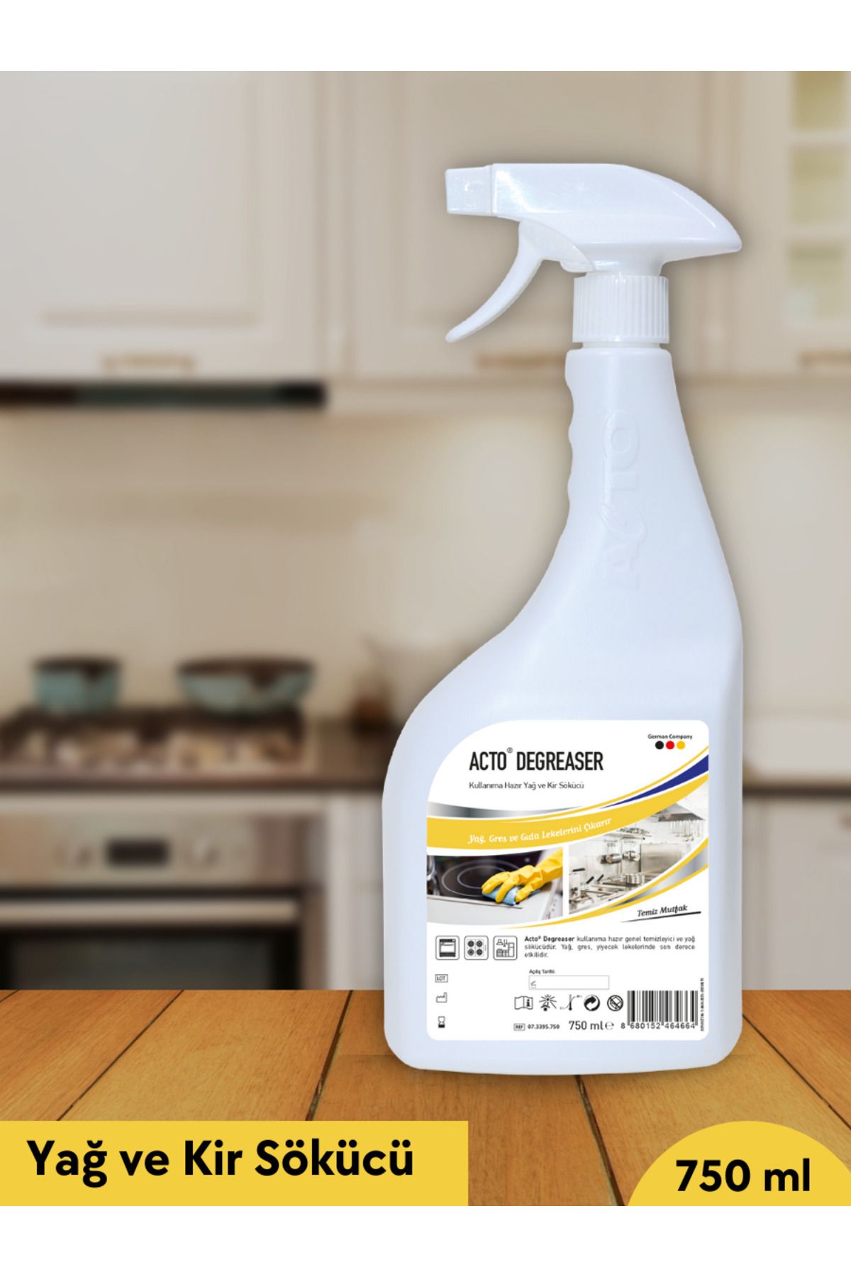 Acto ® Degreaser 750 ml | Kullanıma Hazır Yağ Ve Kir Çözücü | Etkili Formül
