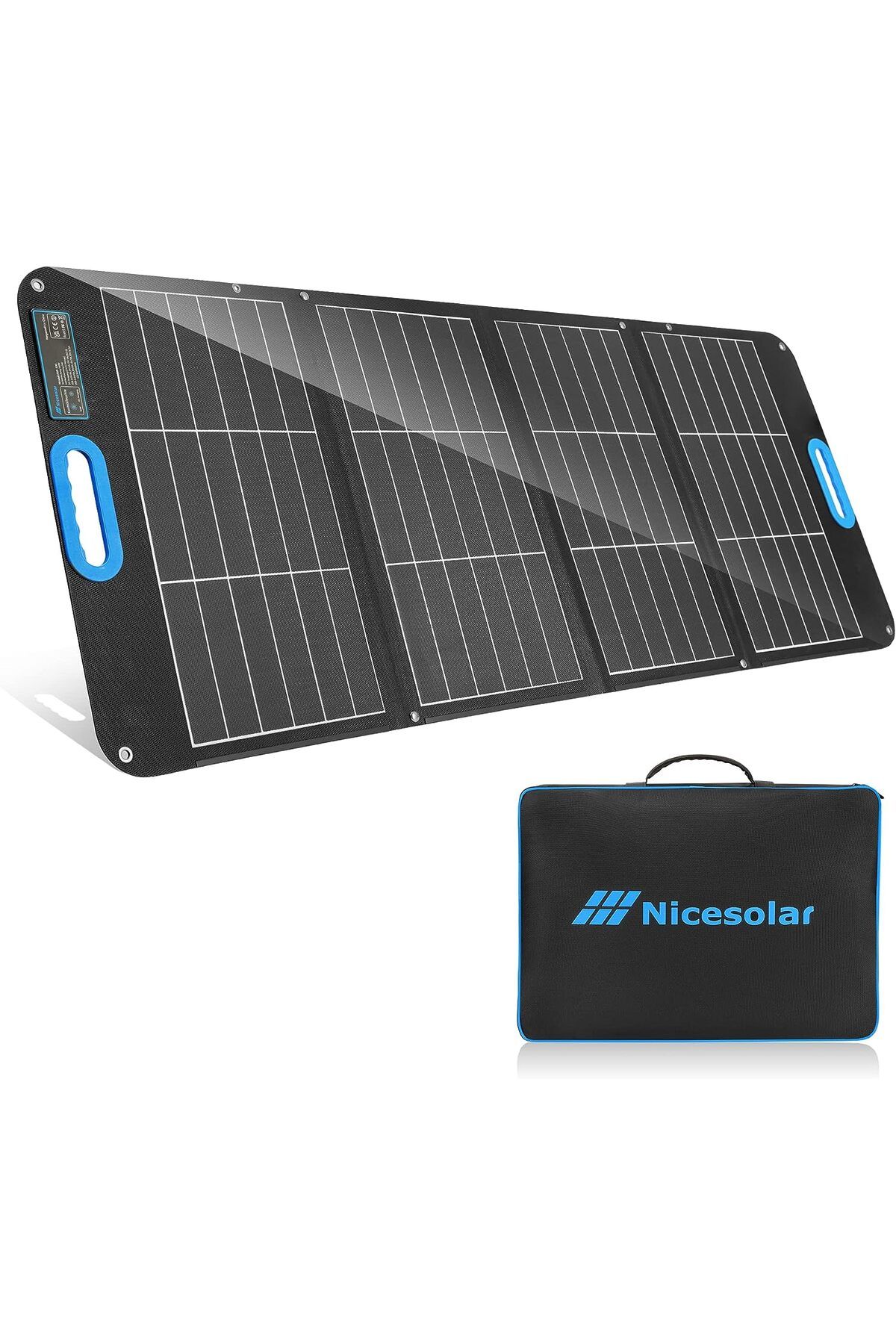 Nicesolar Solar panel, katlanabilir, 100 W güneş enerjisi modülü, taşınabilir güç istasyonu