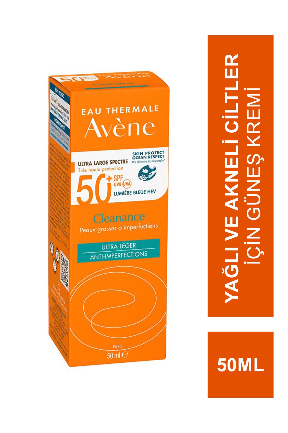 Avene Cleanance SPF 50+ Yağlı ve Akneye Eğilimli Ciltler için Yüksek Korumalı Güneş Kremi 50 ml