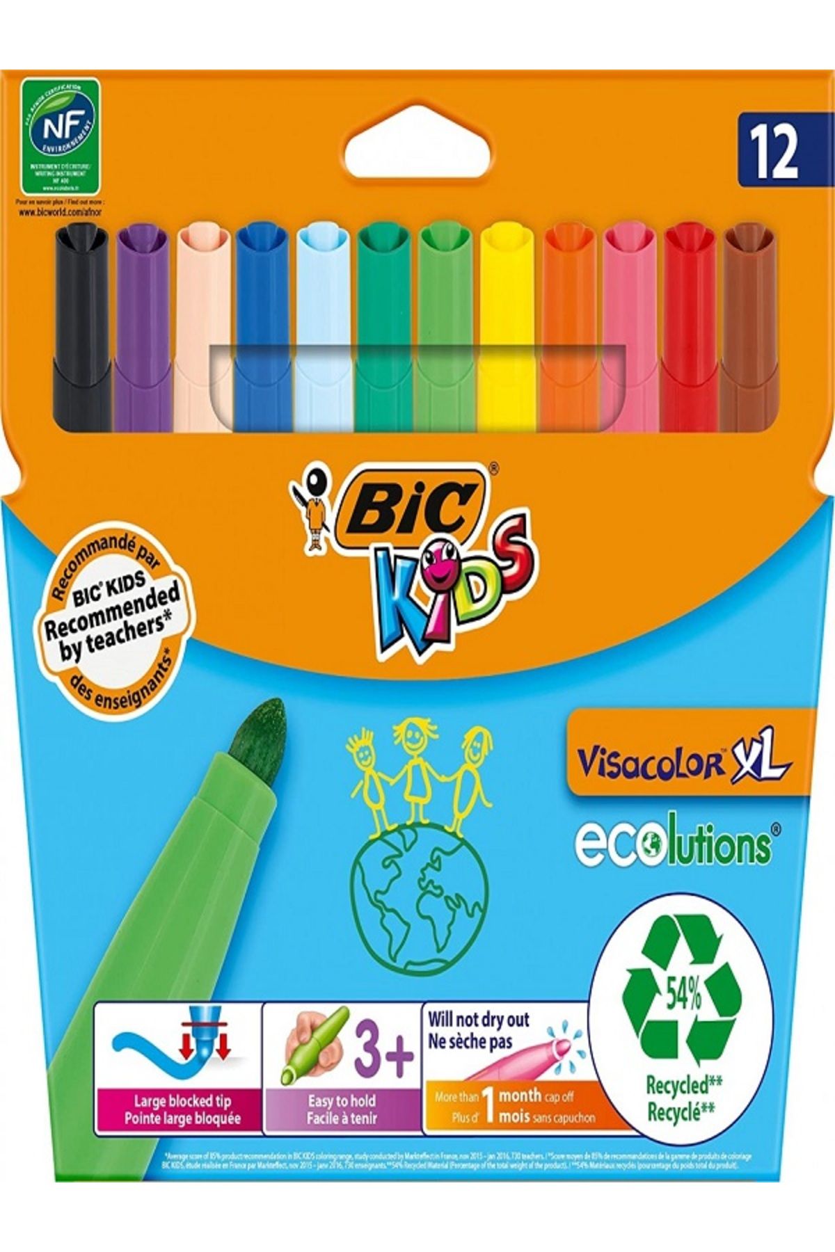 Bic -visacolor-xl-12li-jumbo-keceli-boya-kalemi
