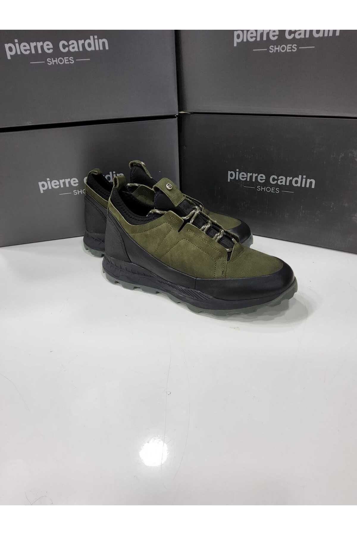 Pierre Cardin Kaydırmaz Taban Hakiki Deri Erkek Kışlık Ayakkabı YEŞİL