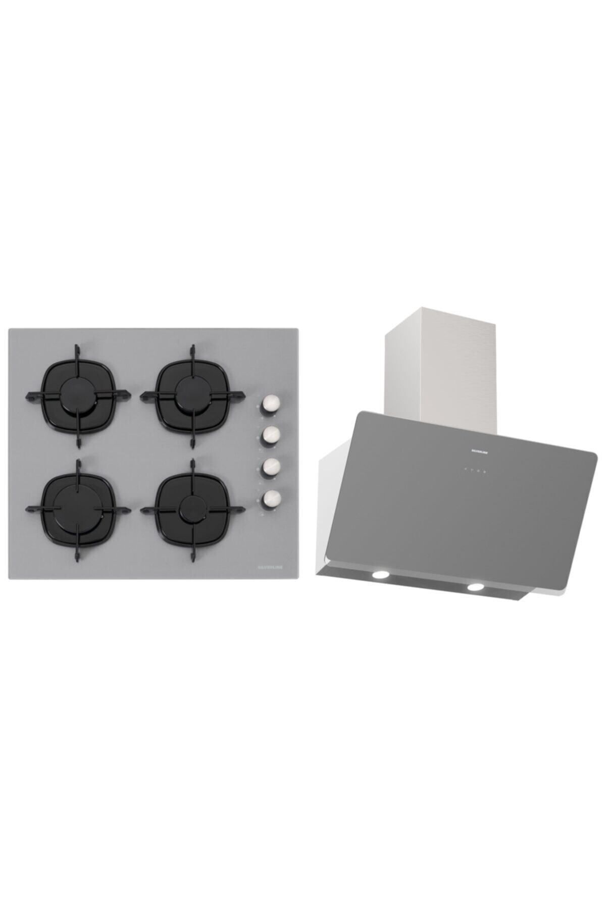Silverline 2'li Gri Cam Ankastre Set Cs5335s01 - 3457 Soho