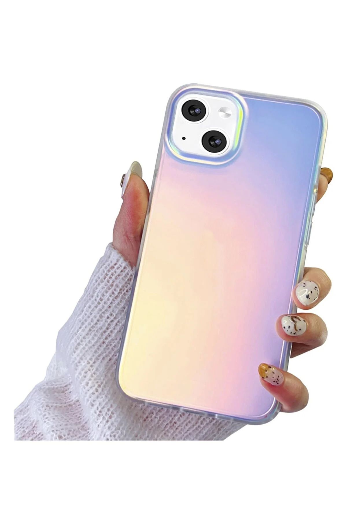 KVK PRİVACY Iphone 15 Uyumlu Lüks Kılıf Mat Renk Geçişli Hologram Kılıf