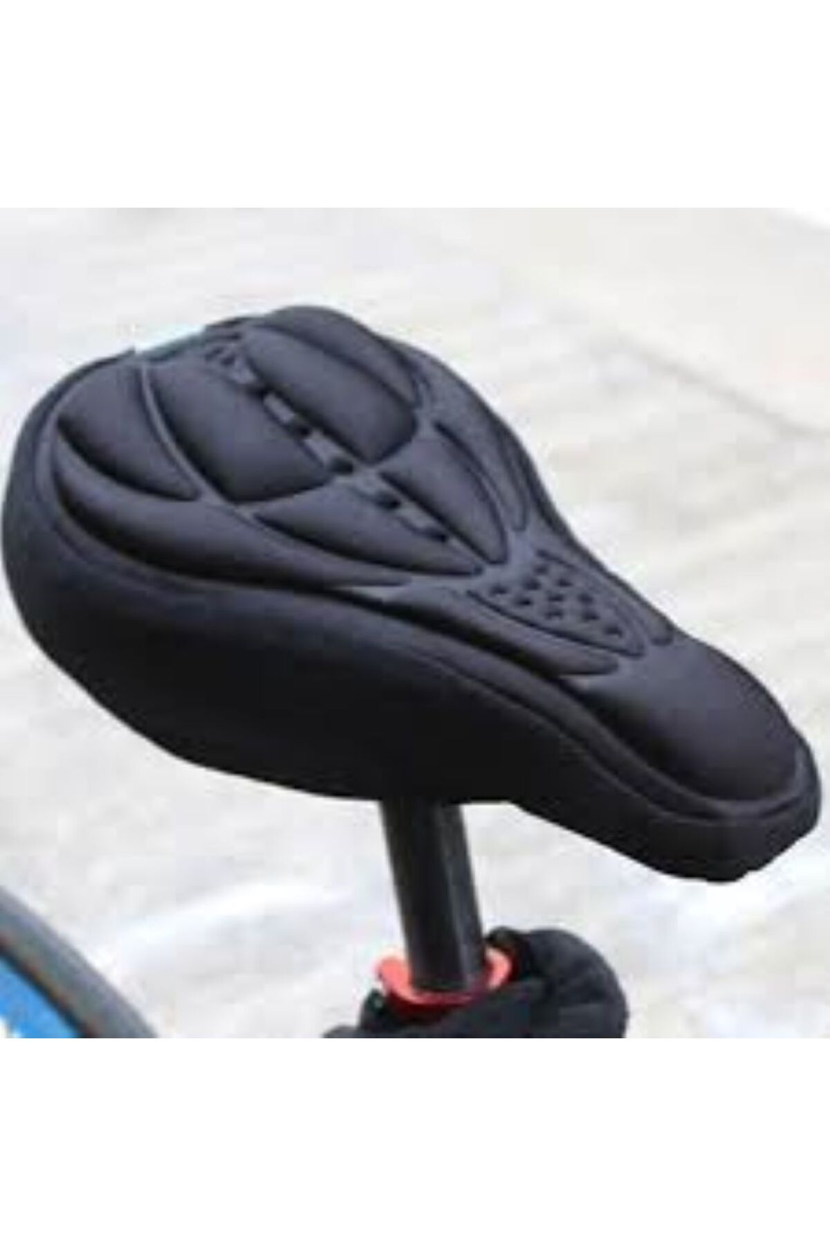 Asroya Siyah Sünger Bisiklet Sele Kılıfı Ortopedik Koltuk Kılıfı 3d Reflektör