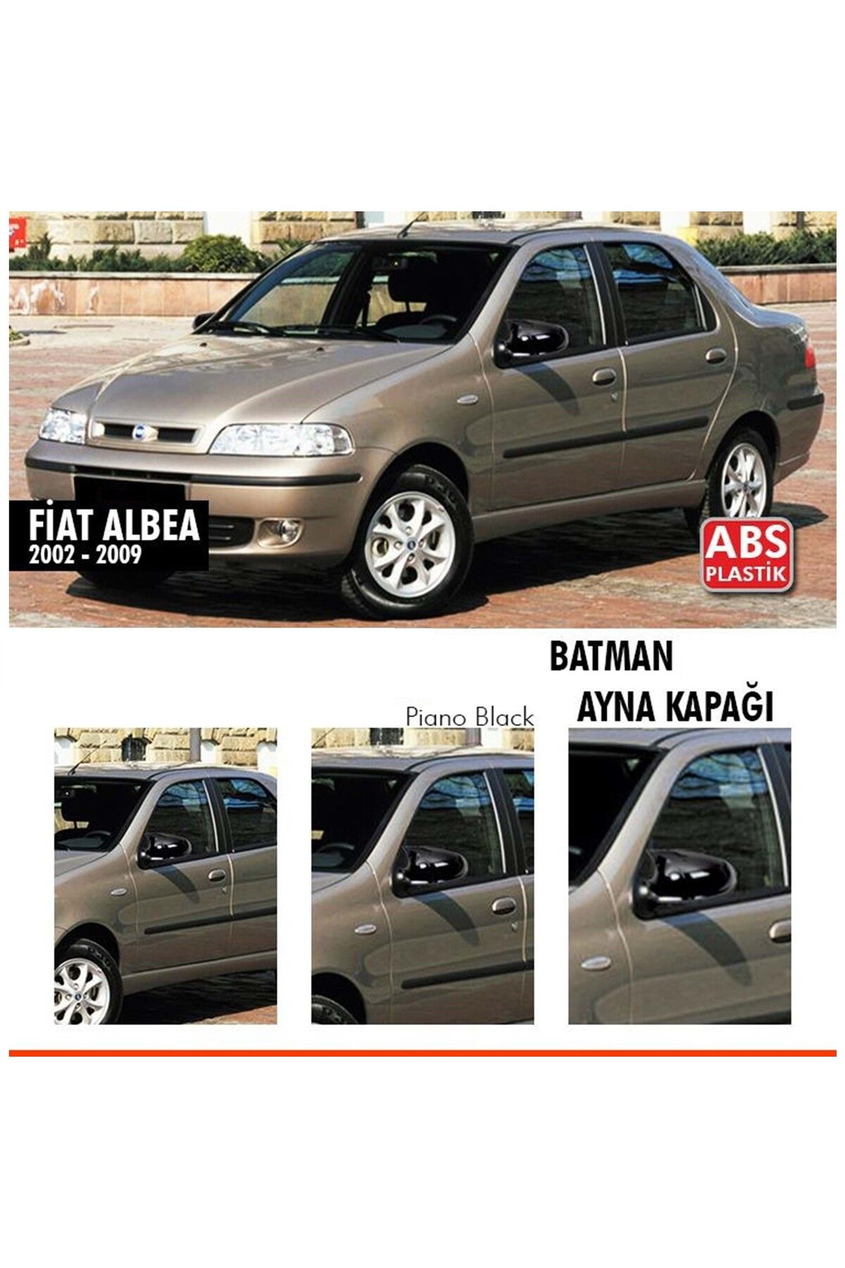 NamTuning Albea Batman Yarasa Ayna Kapağı Piano Black / 2002-2009