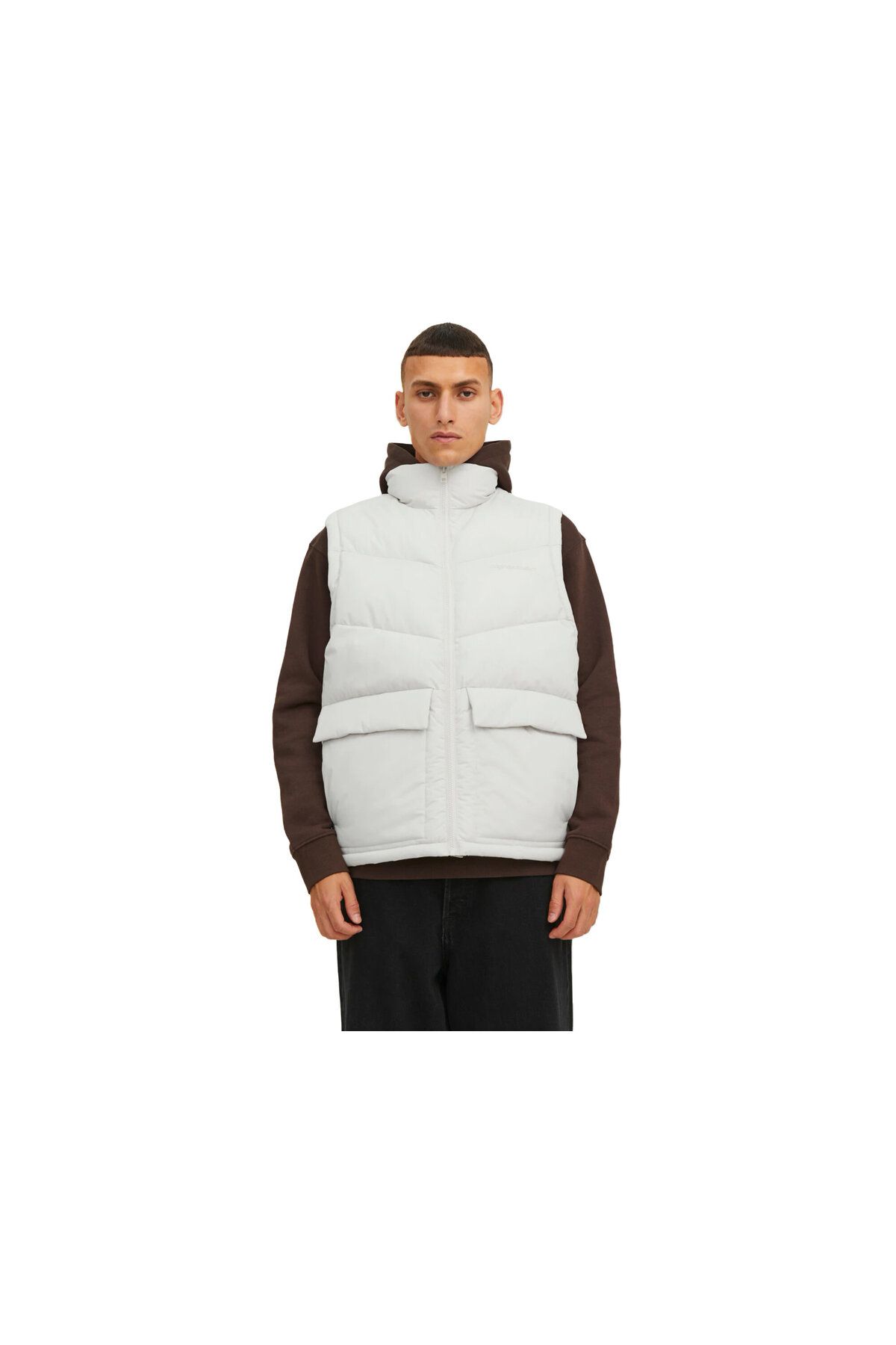 Jack & Jones Jack Jones Jorvesterbro Bodywarmer Erkek Yeleği 12238853-MOONBEAM Beyaz