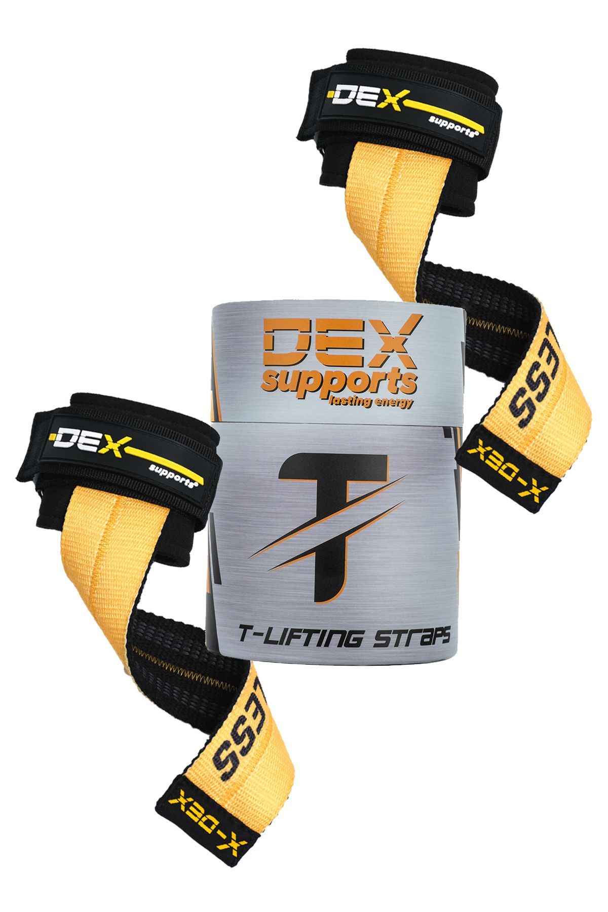 Dex Supports Lasting Energy T-grips Lifting Straps