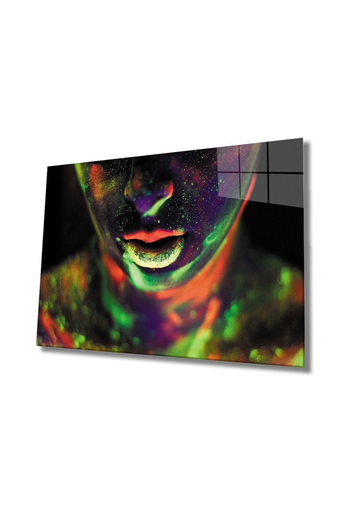 Genel Markalar Karanlıkta Parlayan Kadın Neon Cam Tablo 4mm Dayanıklı Temperli Cam,
