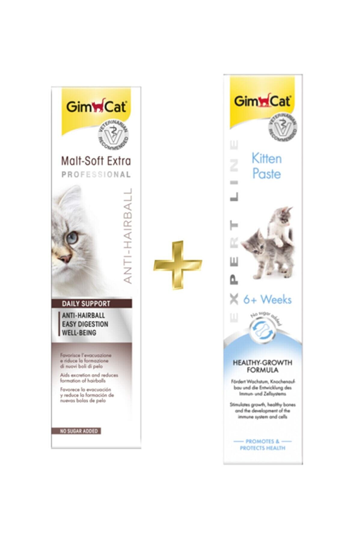 Gimcat Anti-hairball Malt 100gr + Kitten Paste Kalsiyum Yavru Kedi Vitamin Macunu 50gr