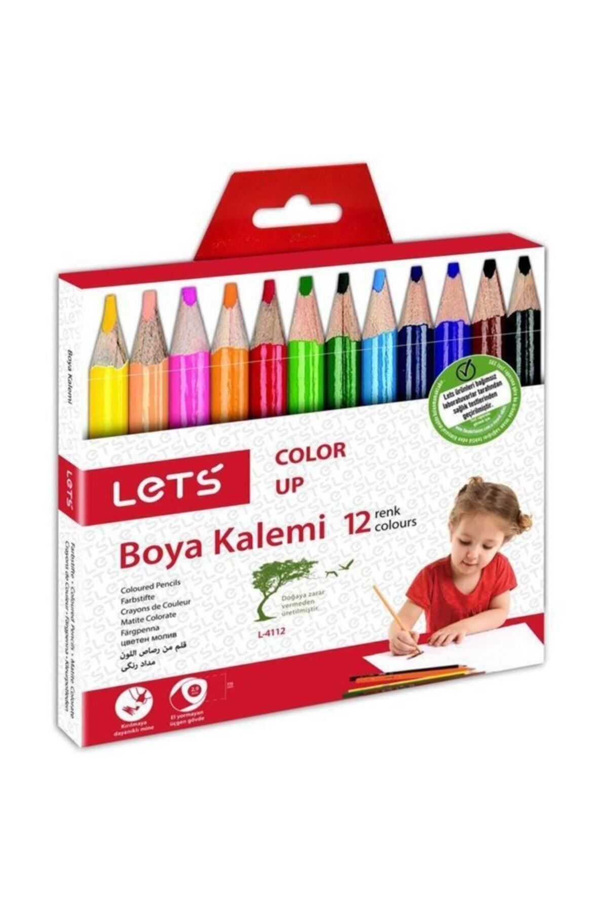 Lets 12 Renk Yarım Boy Boya Kalemi L-4112