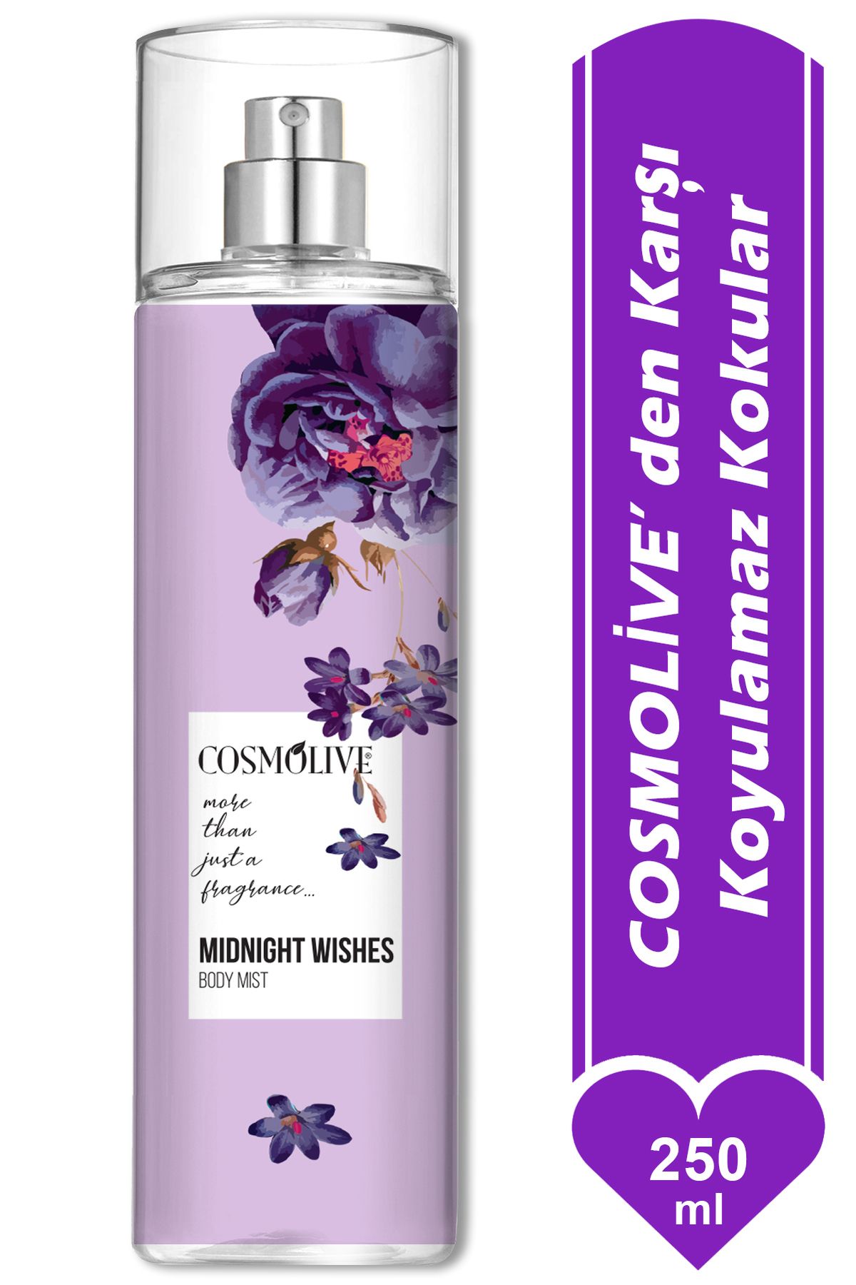 Cosmolive Body Mist Vücut Spreyi - Kadın Nemlendirici Parfüm Kokusu Işıltılı Victoria Bombshell