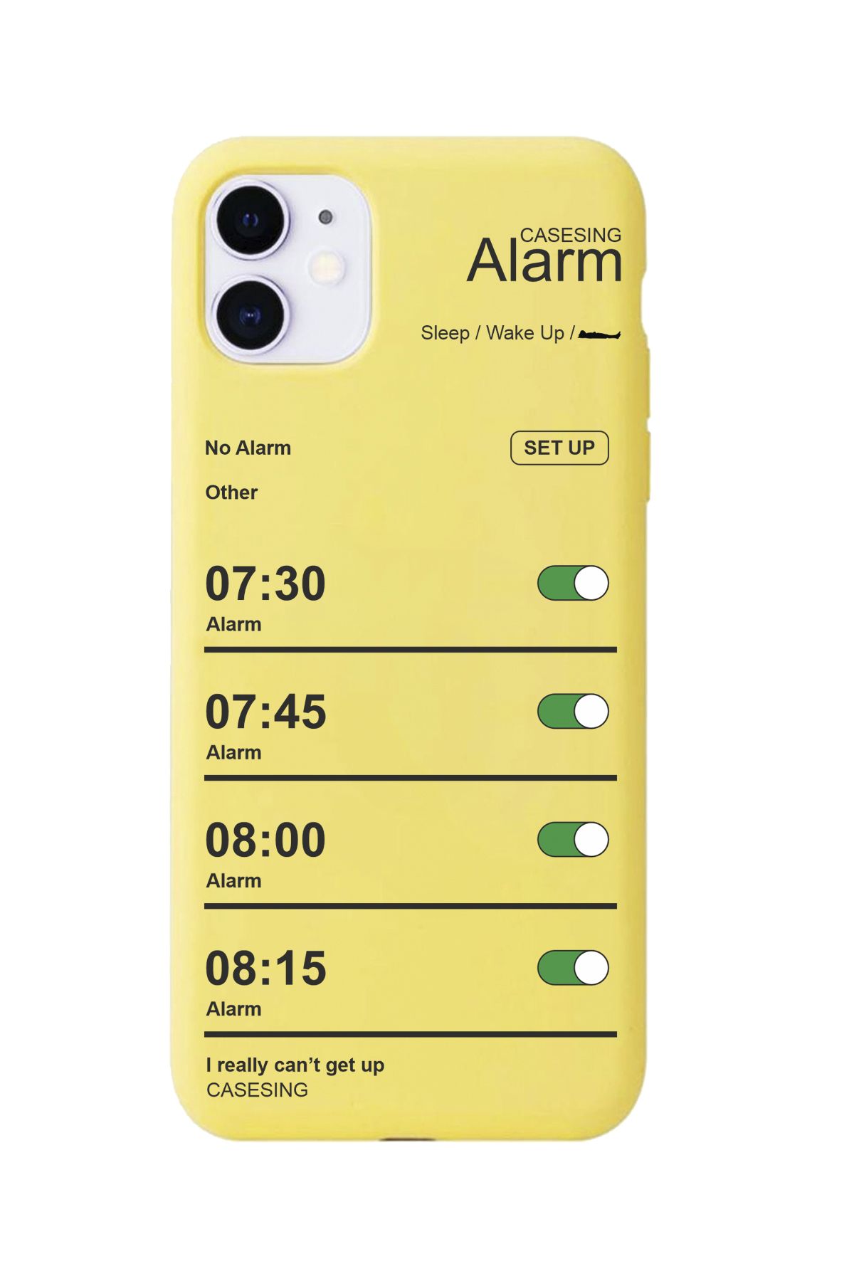 casesing Iphone 11 Sarı Lansman Alarm Tasarımlı İçi Süet Kaplı Kılıf