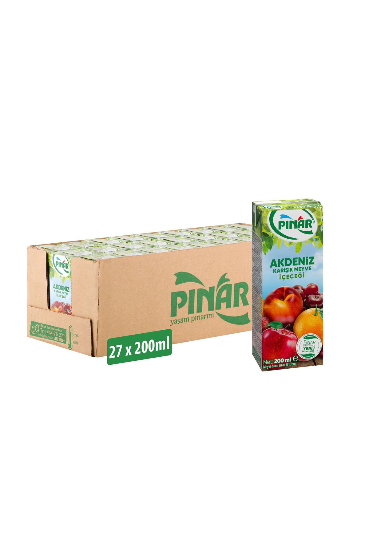 Pınar Meyveli İçecek Akdeniz 200 ml x 27 Adet