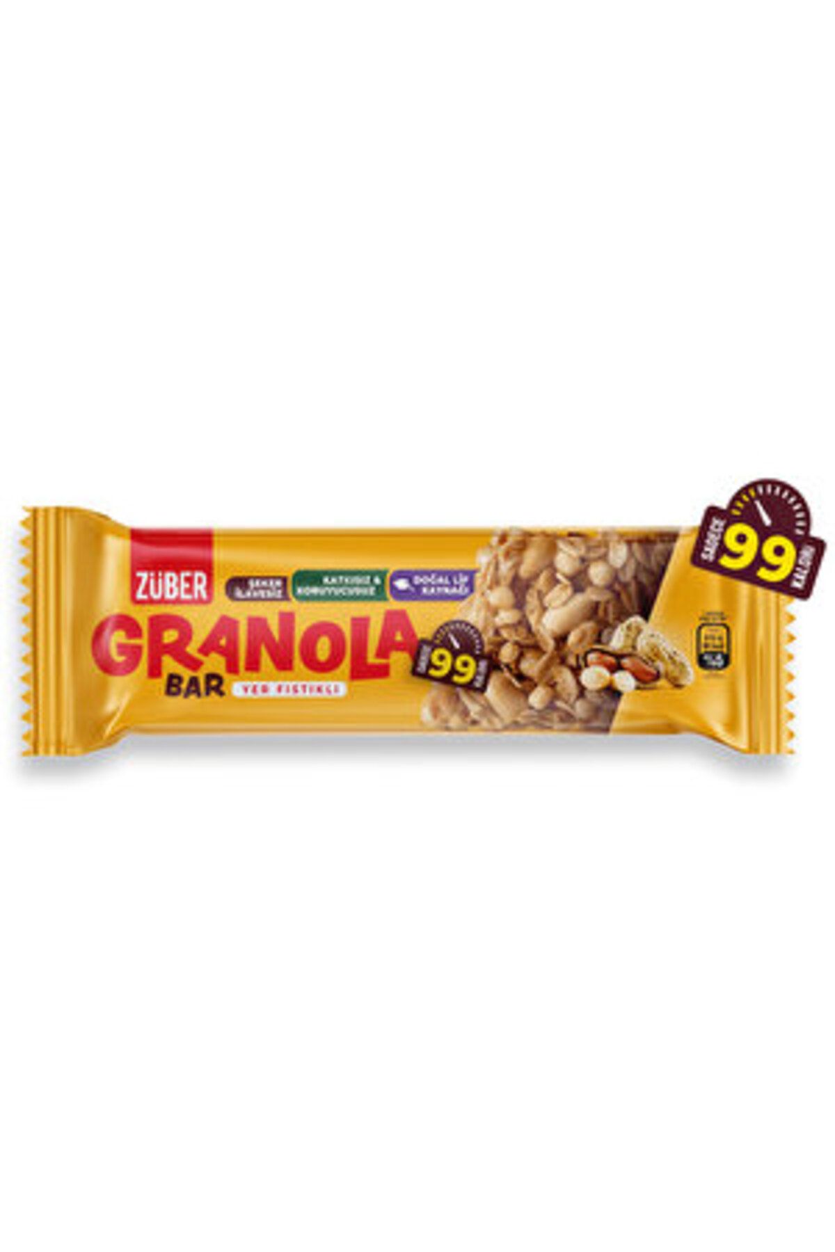 Züber Yer Fıstıklı Granola Bar 25 gr ( 5 ADET )