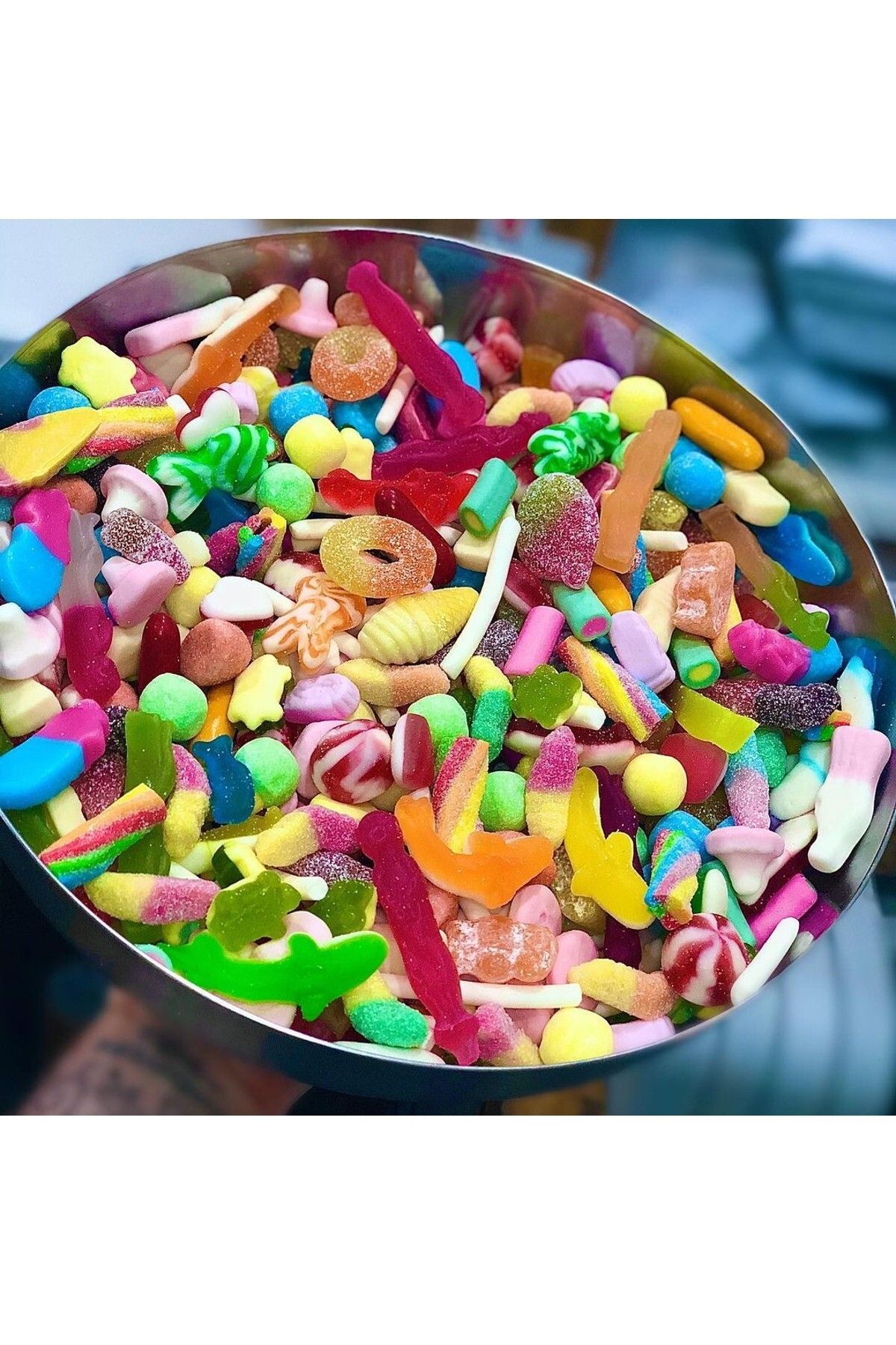 Nostalji Kutusu Karışık Jelibon Sepeti Kutusu Parti Boy Şekerleme 1 kg