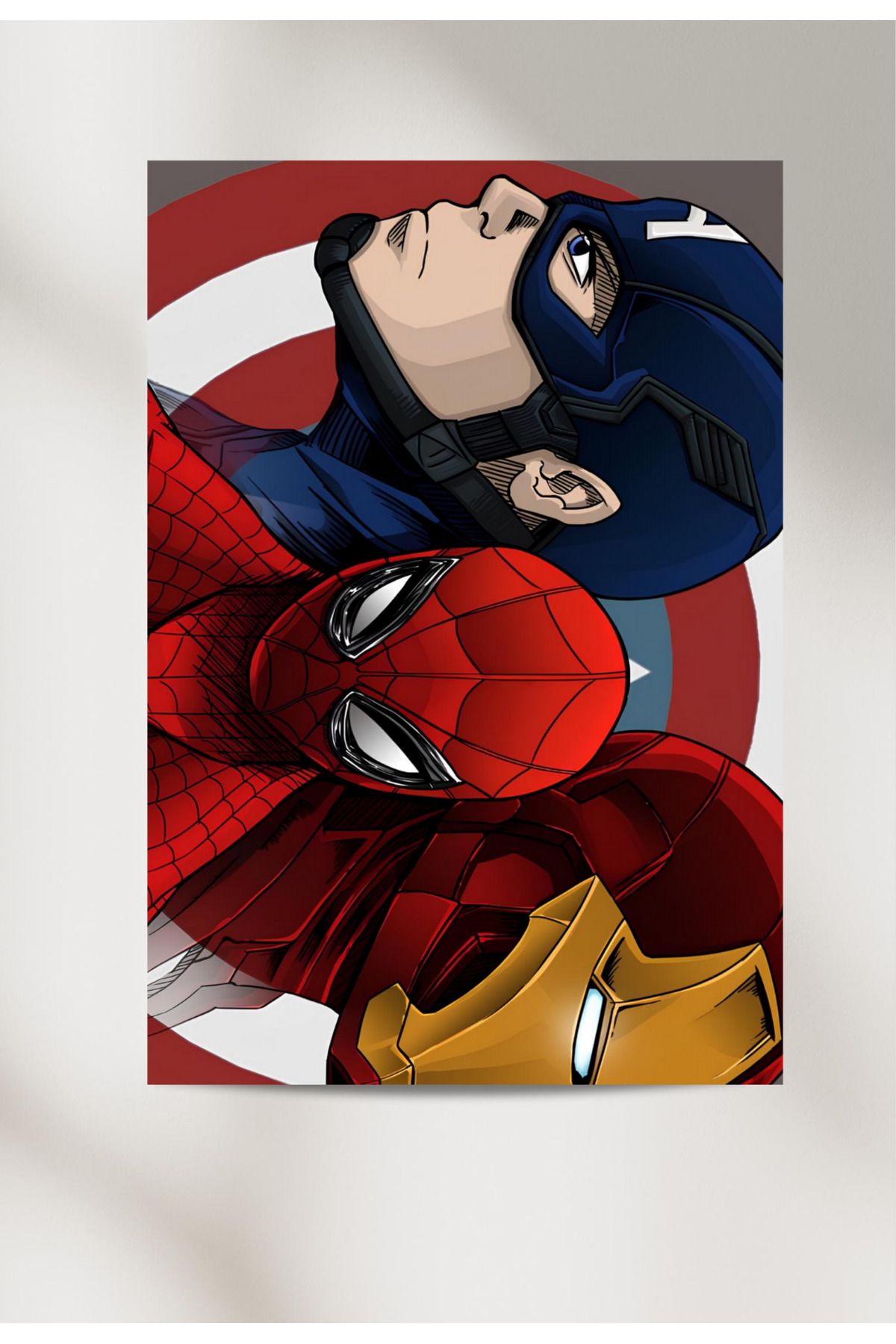 Genel Markalar Spiderman Marvel 33x48 Poster Duvar Posteri Çift Taraflı Bant Hediye