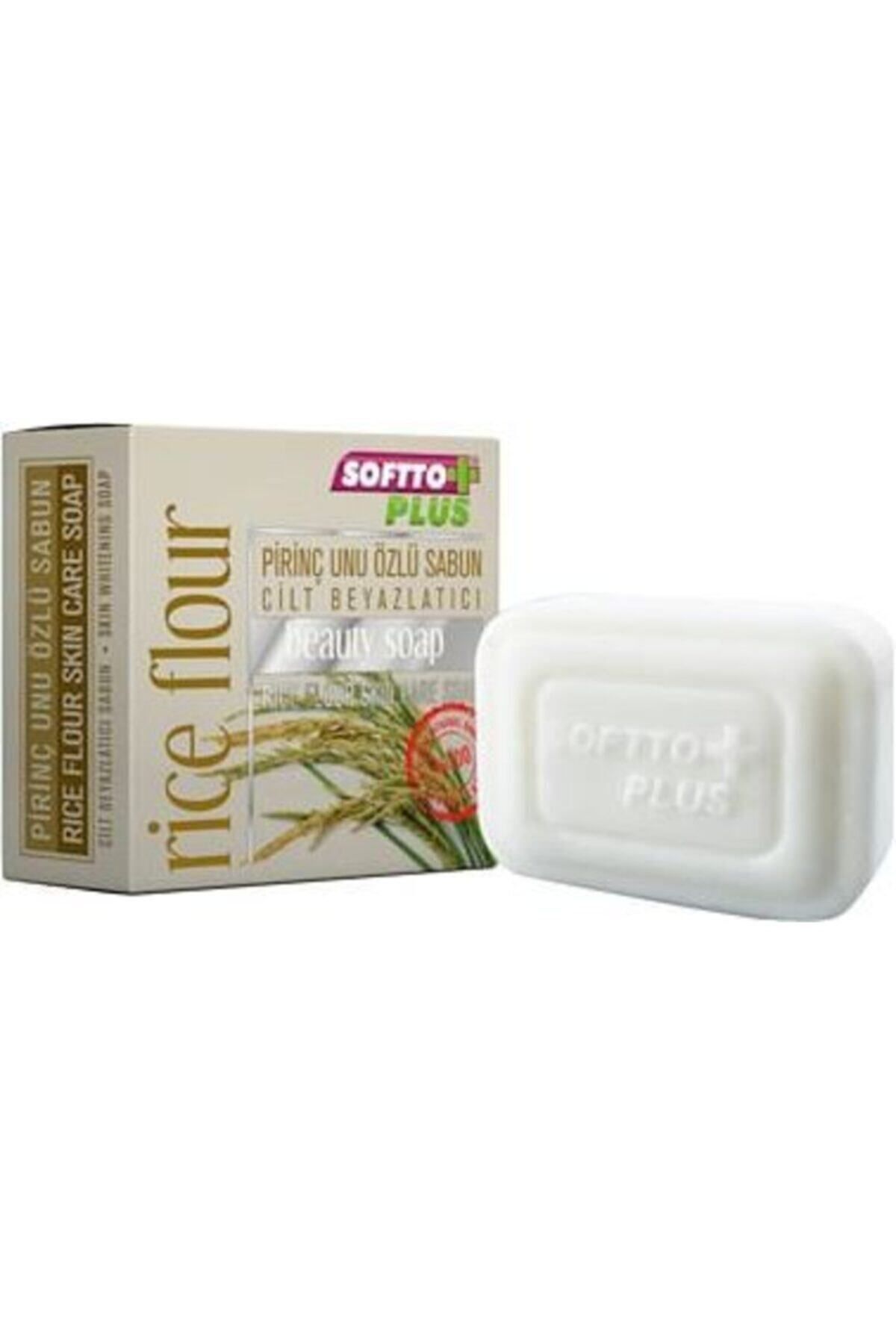 Softo Plus Cilt Beyazlatıcı Pirinç Unu Özlü Sabun