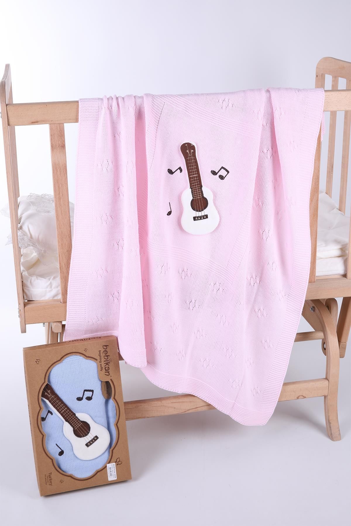 Babyhola Kız Erkek Bebek Triko Battaniye Kutulu Hediyelik Sevimli Hayvanlar 3 Boyutlu Gitar Figürü 2