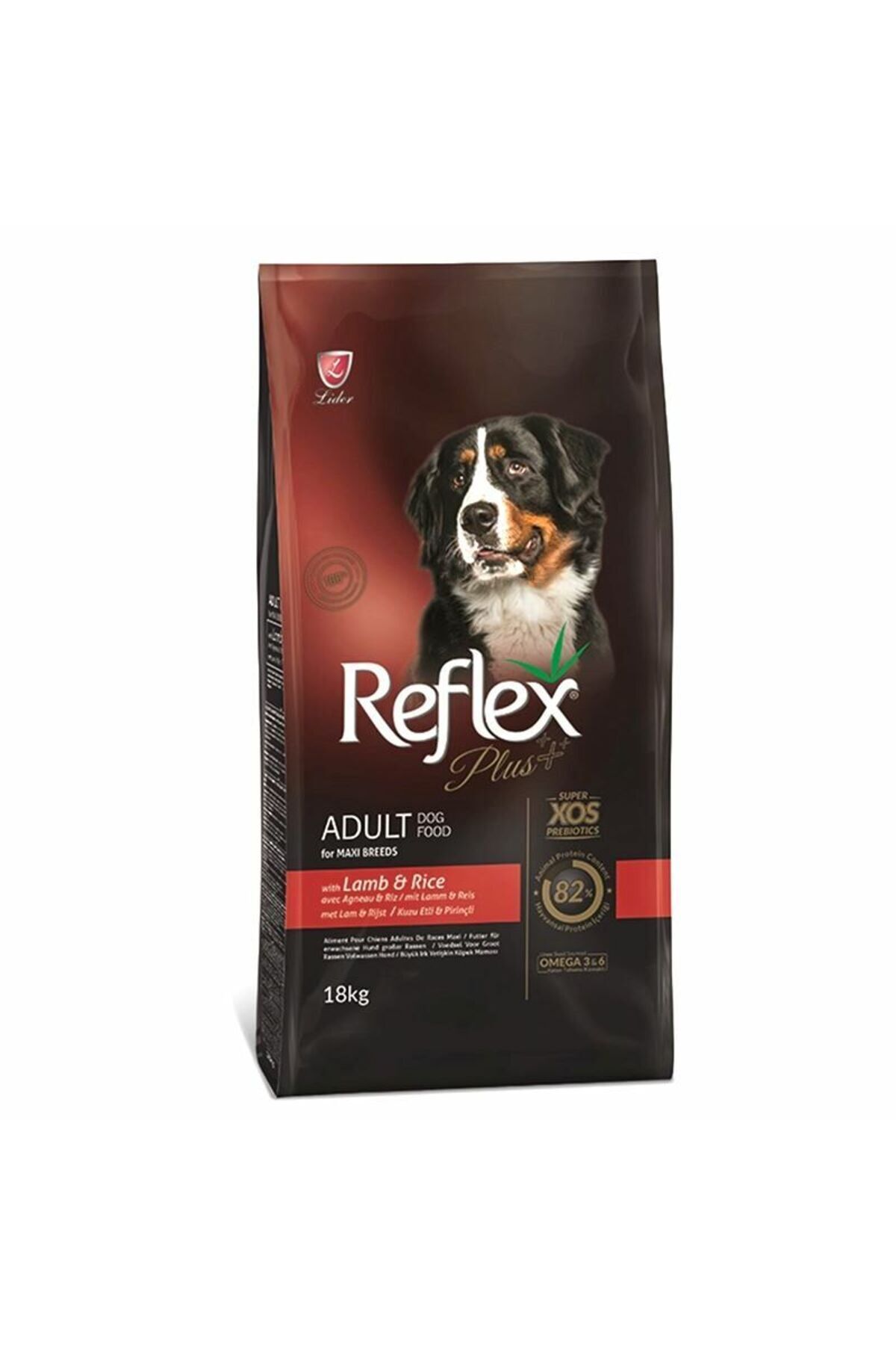 Reflex Plus Kuzu Etli ve Pirinçli Büyük Irk Yetişkin Köpek Maması 18 KG