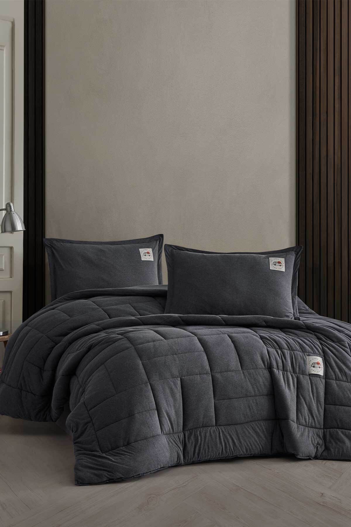 Elart Joyful Comfort Set Modern Uyku Seti Çift Kişilik Antrasit