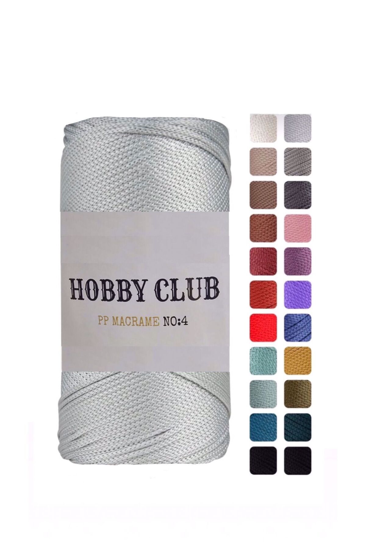 hobby club 5 Adet Premium 200 gr Polyester Makrome Ipi Bej 2 Mm - 230 M Supla Ip Ve Çanta Ipliği