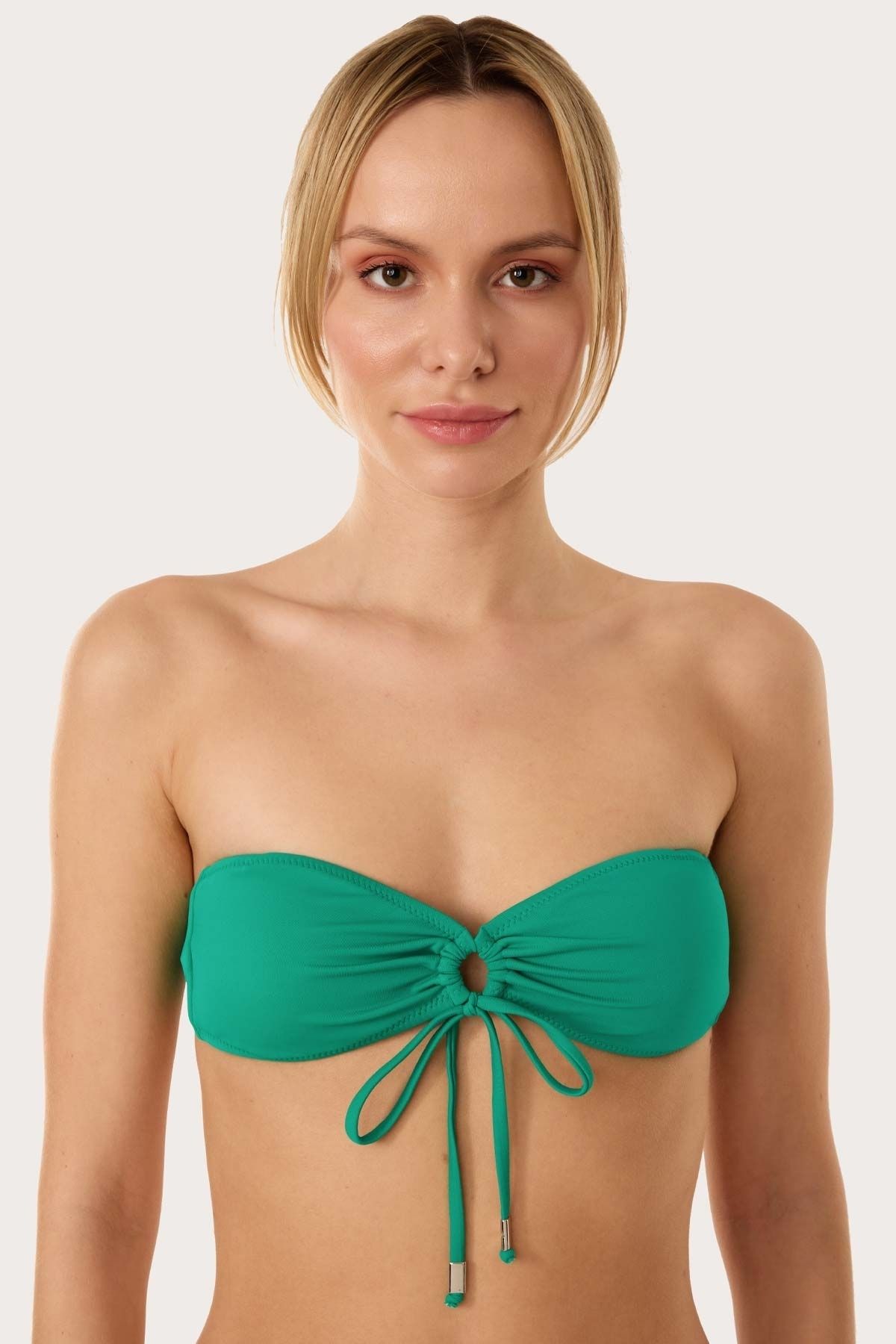AYYILDIZ 63567 Nil Yeşili Straplez Bikini Üstü