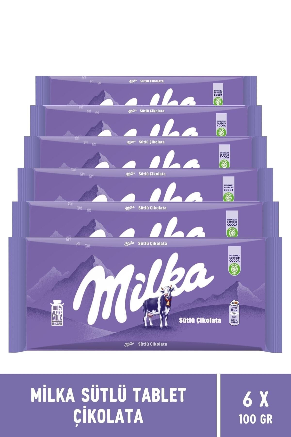 Milka Sütlü Tablet Çikolata 80 gr - 6 Adet