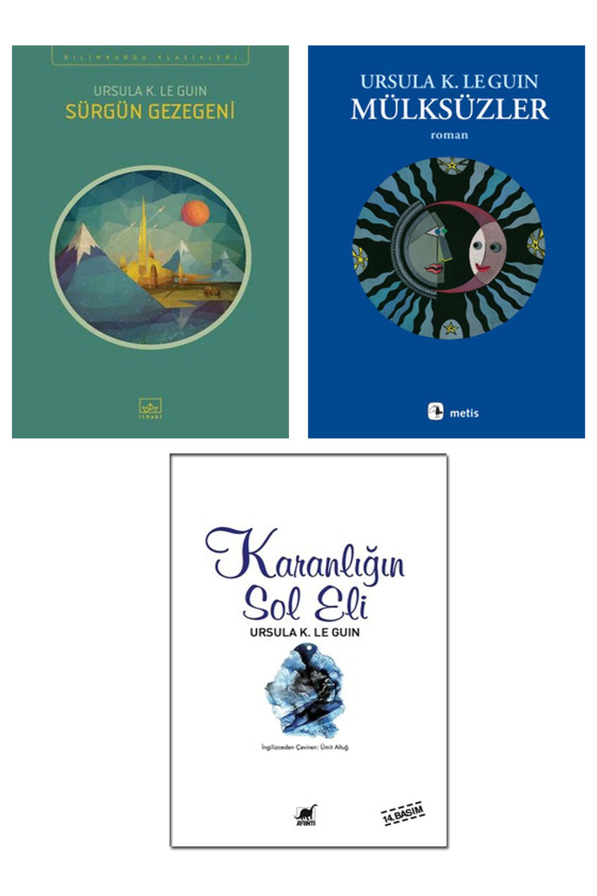 Metis Yayıncılık Mülksüzler + Sürgün Gezegeni + Karanlığın Sol Eli / Ursula K. Le Guin 3 Kitap Set