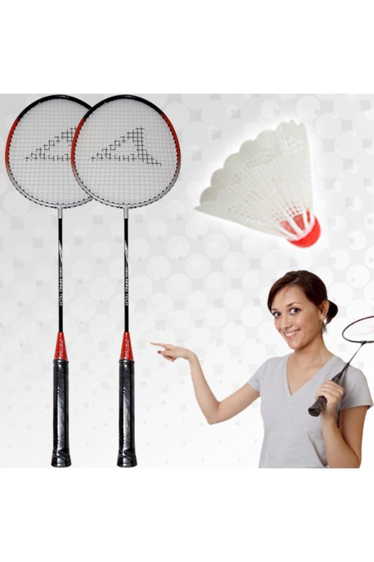 MAGİTOPTAN Badminton Seti (2 Raket + 1 Top)