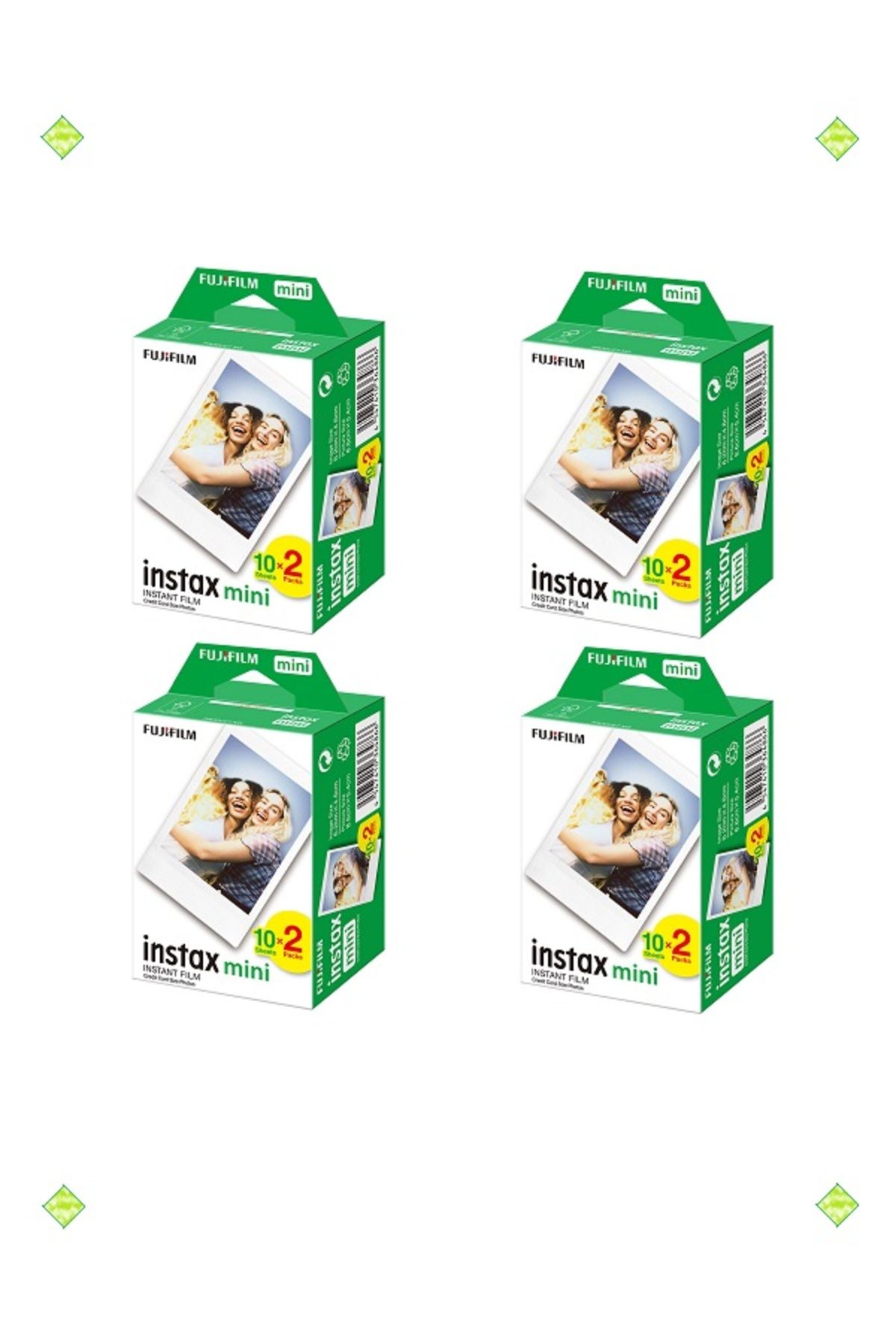 Fujifilm Instax Mini 7-8-9-10-11-12 Uyumlu 20'li Film 4'lü Set 80 Poz