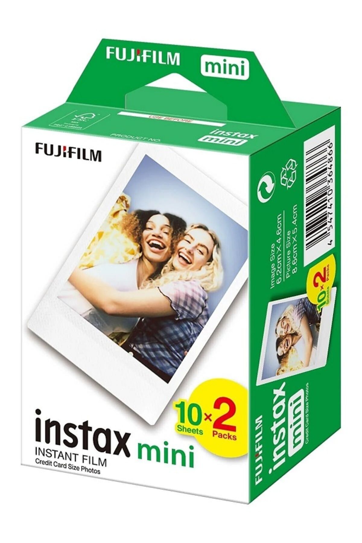Fujifilm Fuji İnstax Mini 10x2 20 Sheets Fotoğraf Filmi 1 Paket (20 Poz) Uyumlu