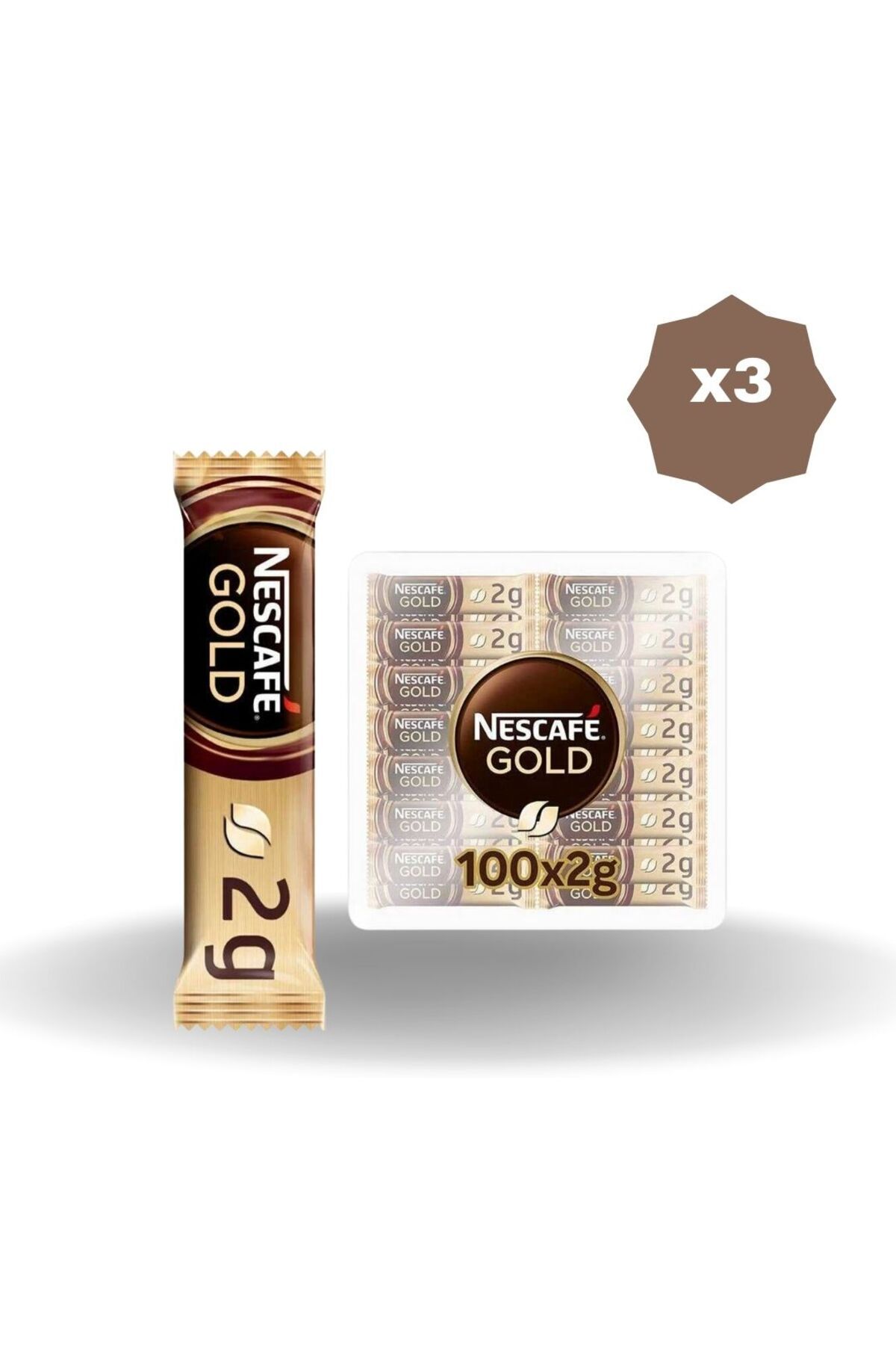 Nescafe GOLD 100 X 2 GR X 3 ADET