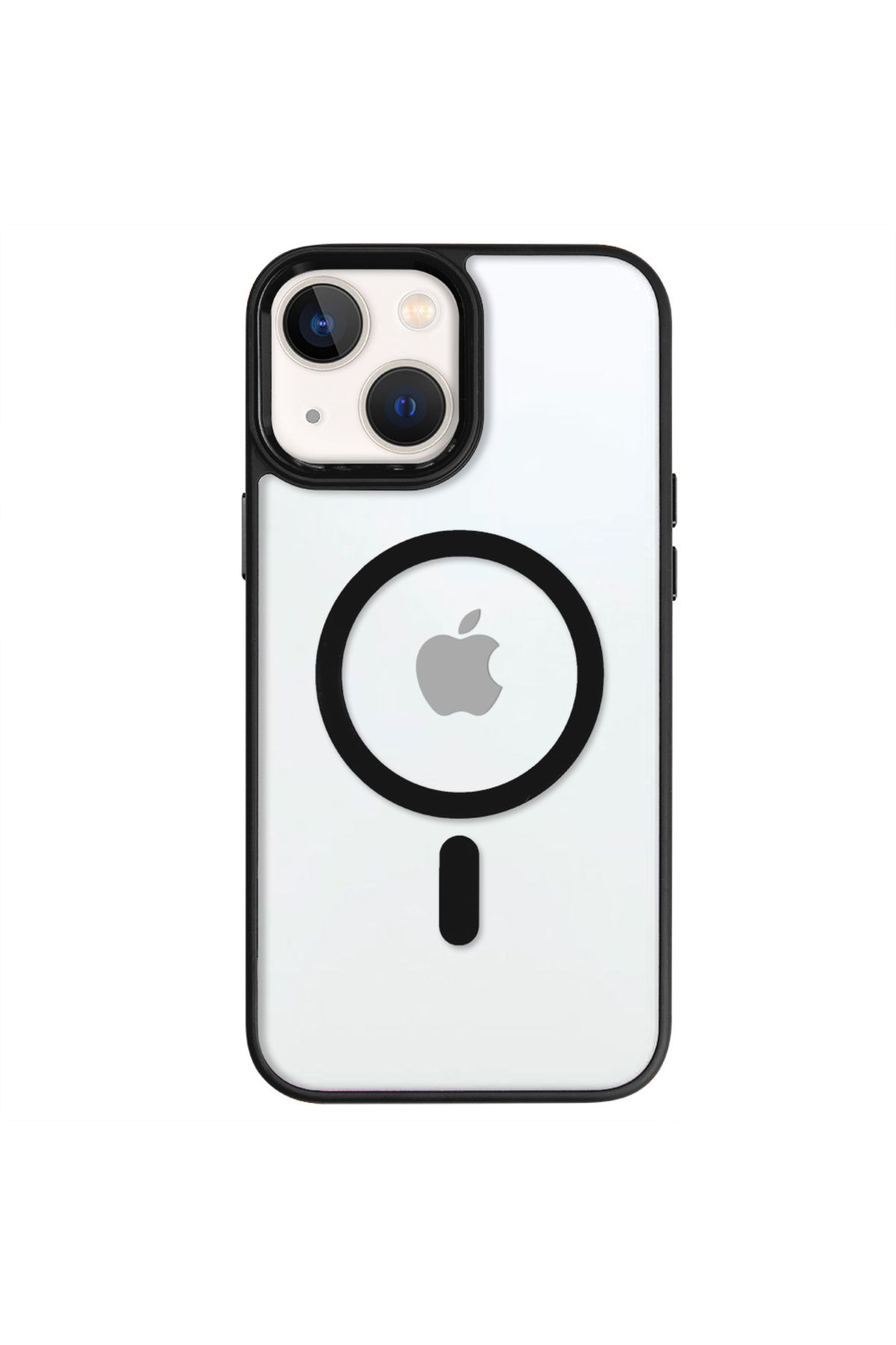 Casen iPhone 13 Lüks Magsafe Kablosuz Şarj Mıknatıslı Siyah Renkli Kılıf