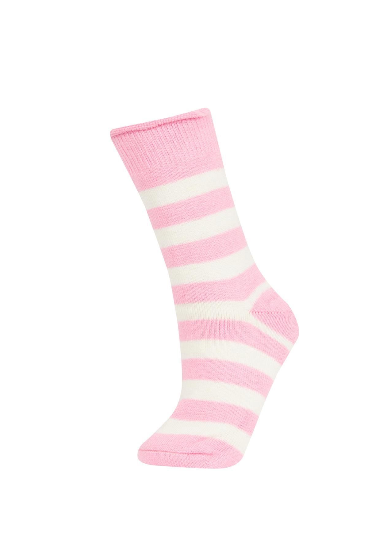 Defacto Kız Çocuk Pamuklu Ev Çorabı B5962a8ns