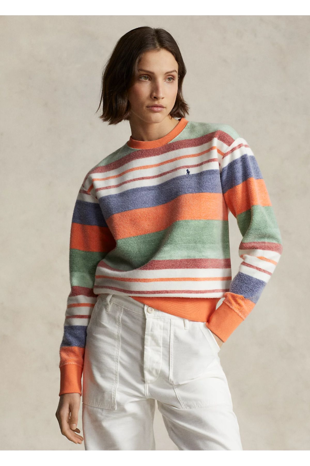 Ralph Lauren Striped Fleece Sweatshirt