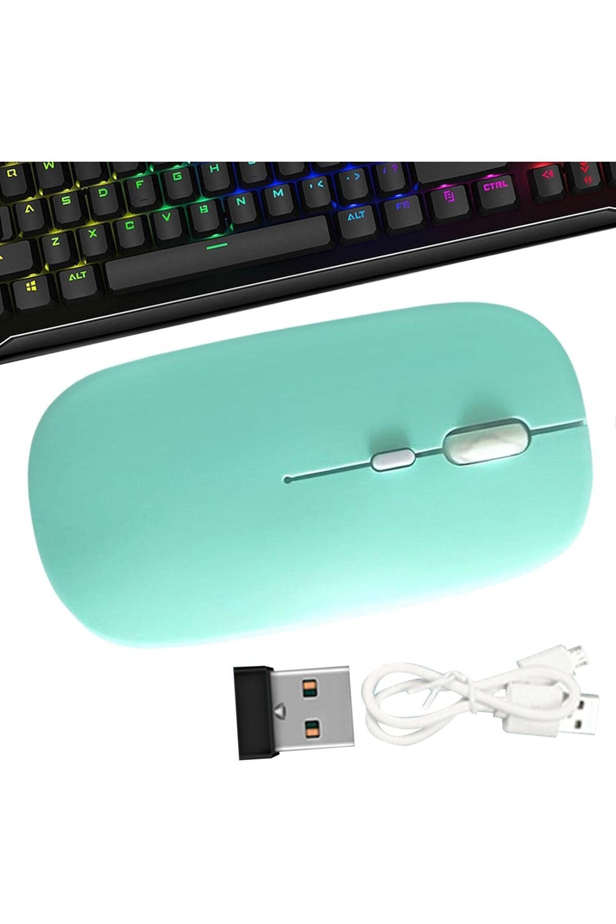 Fogy Macbook Şarj Edilebilir Sessiz Bilgisayar ve Dizüstü Bilgisayar Kablosuz Bluetooth Mouse Fare