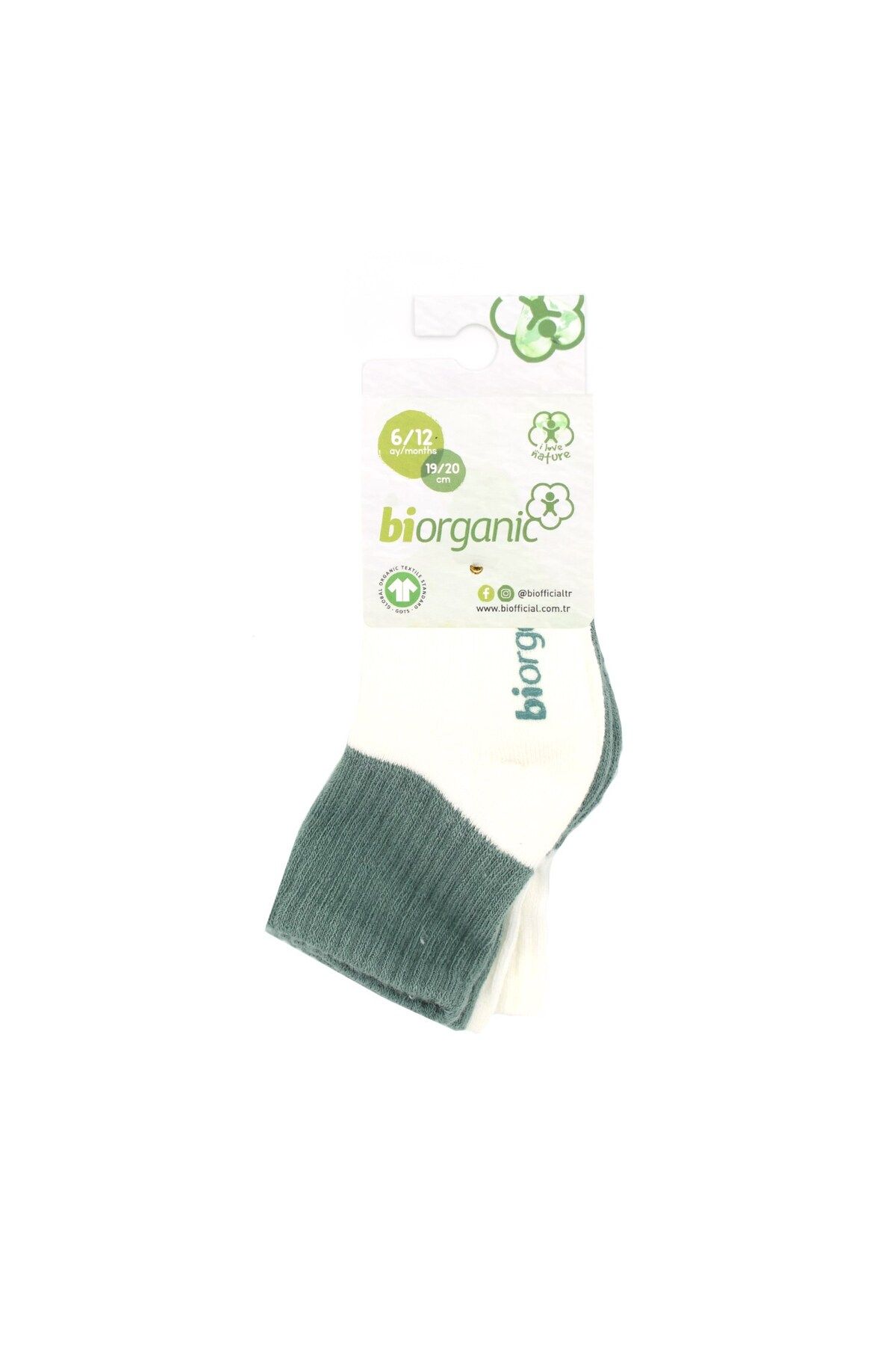 Biorganic Colurs 2'li Havlu Kaymaz Bebek Çorabı 68480