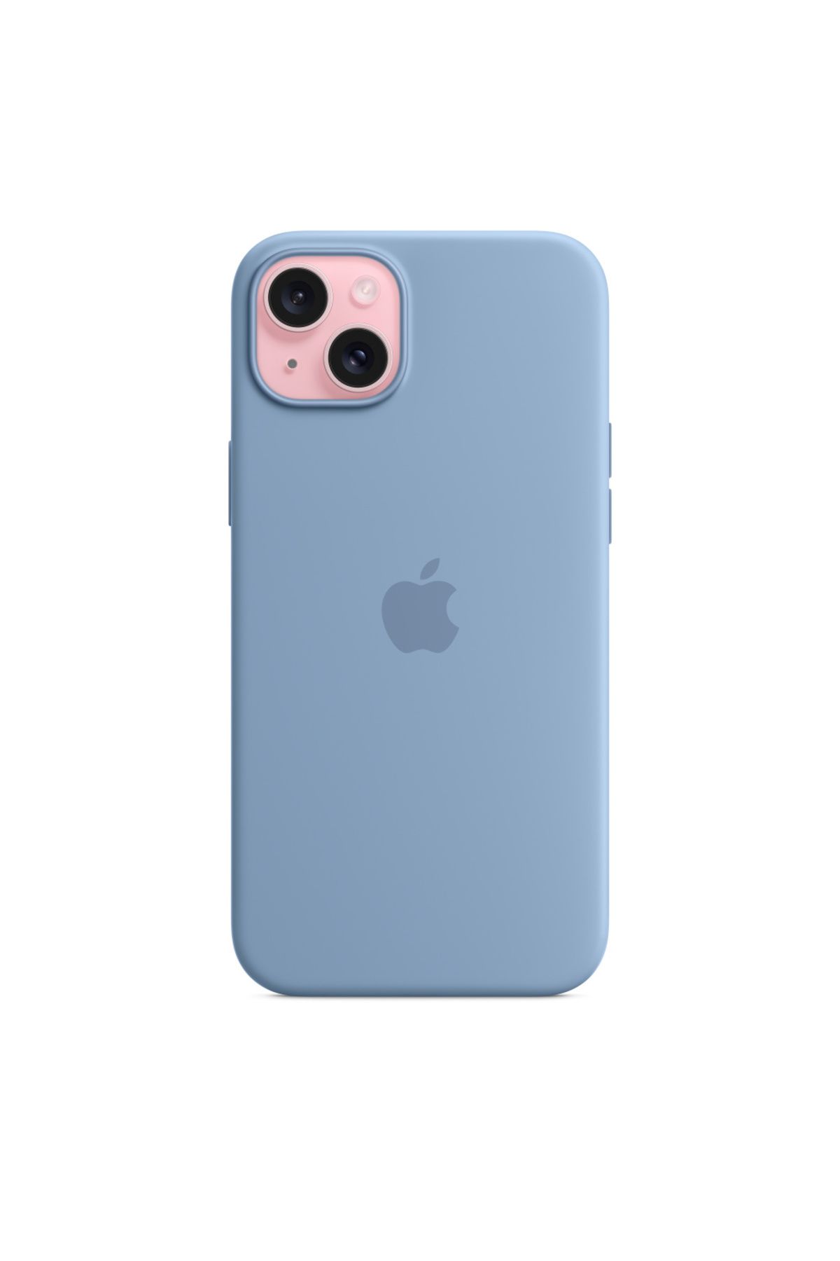 Apple iPhone 15 Plus için MagSafe Özellikli Silikon Kılıf - Buz Mavisi