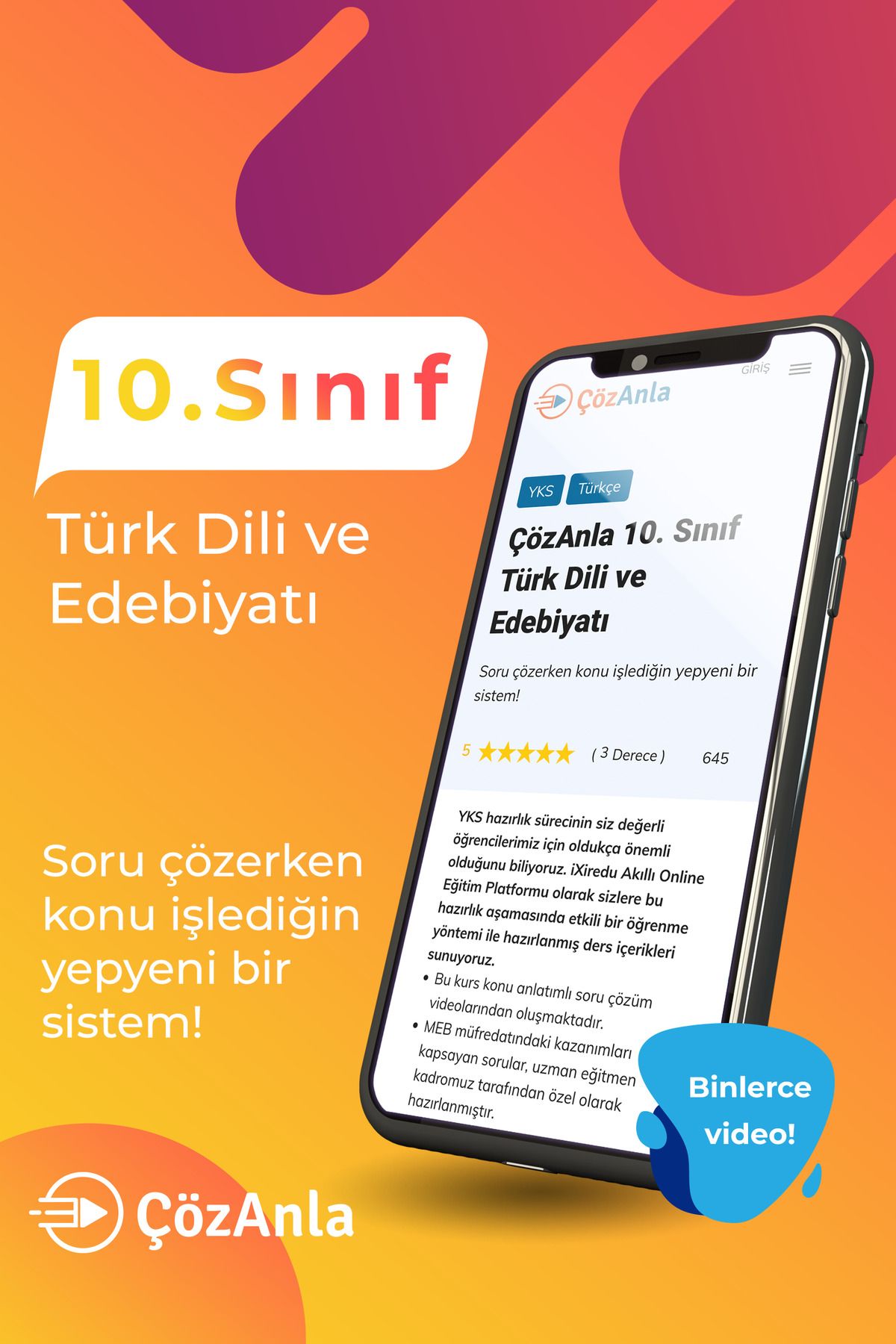 ÇözAnla 10. Sınıf Türk Dili ve Edebiyatı