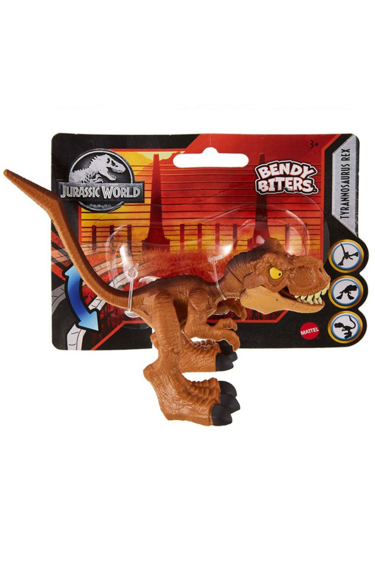 Jurassic World Dinozor Figür Tyrannosaurus Rex Bendy Biters Mattel Lisanslı Oyuncak