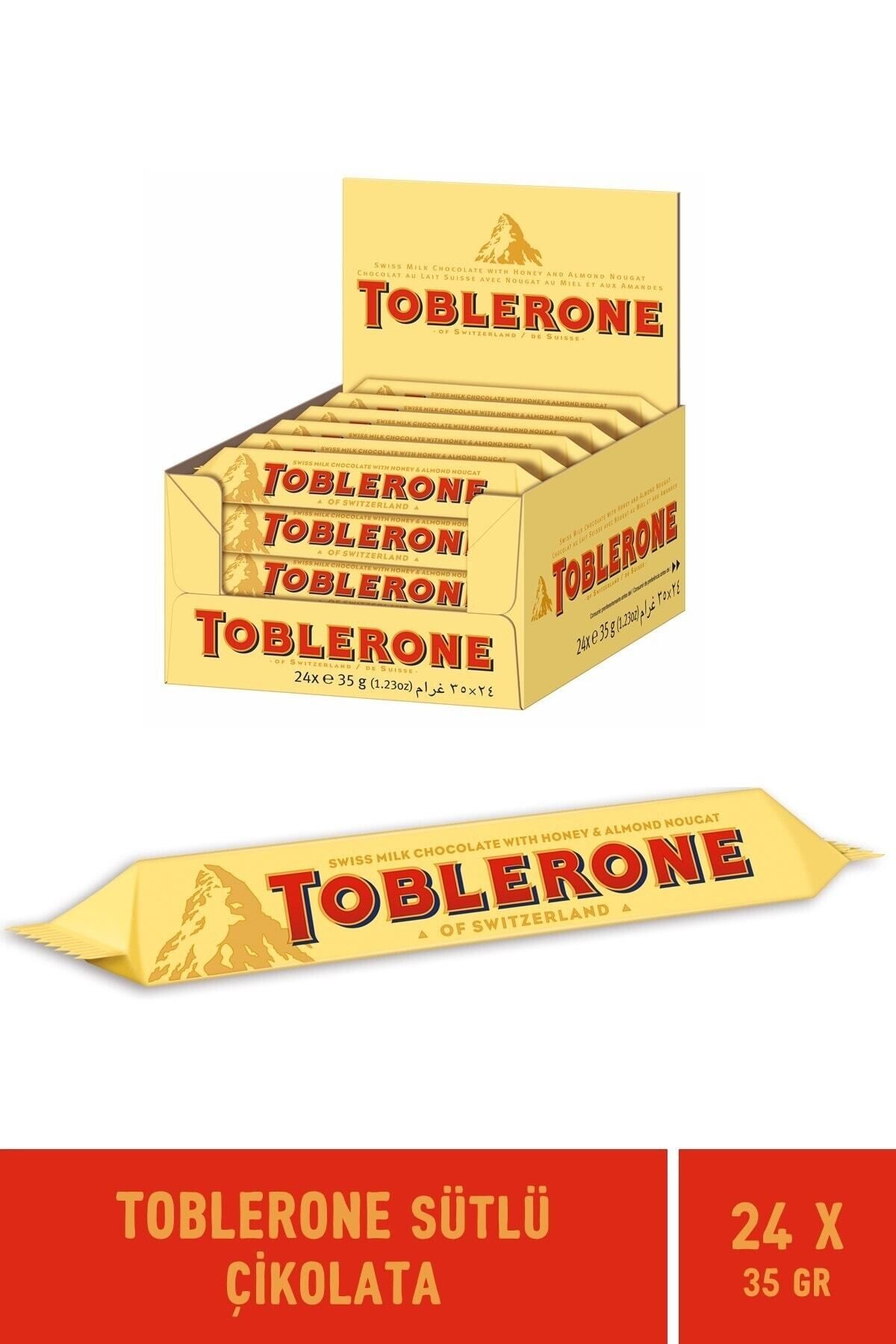 Toblerone Sütlü Bar Çikolata 35 gr - 24 Adet