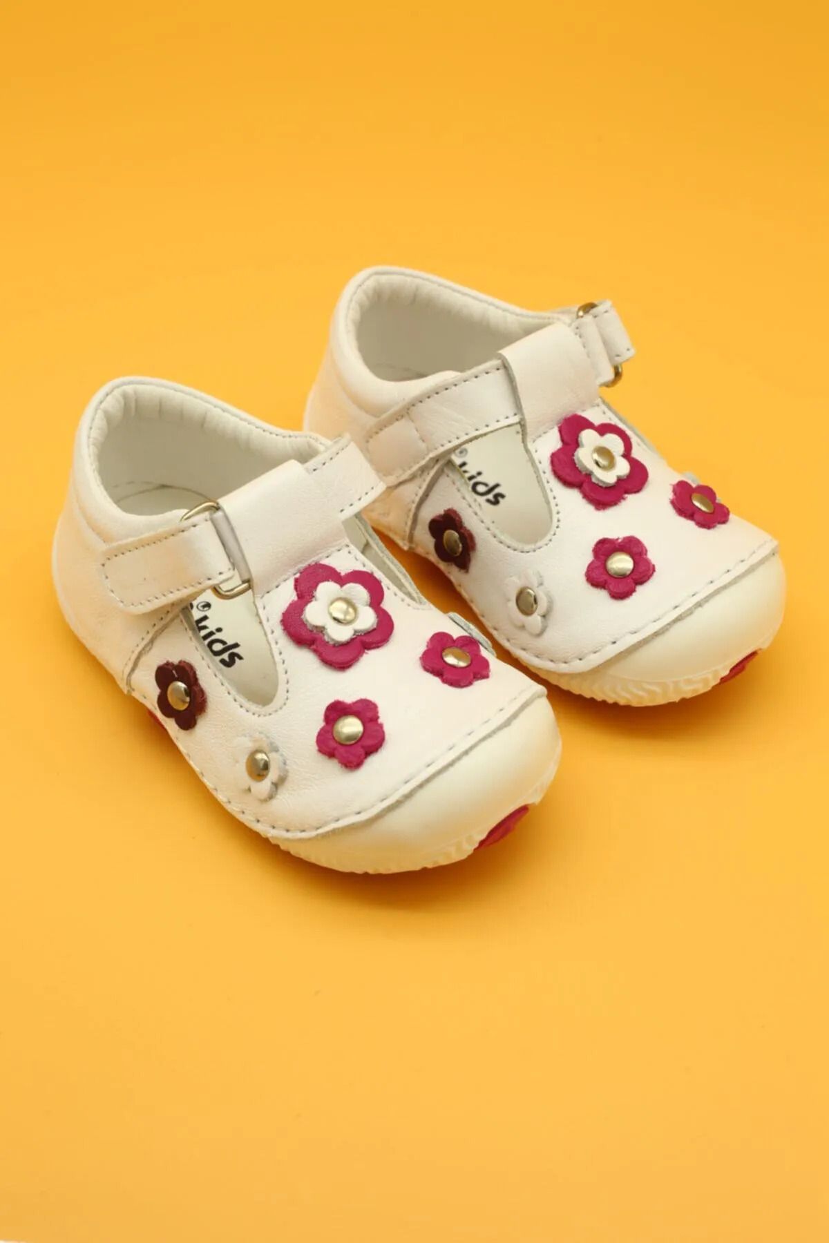 Db Kids Hakiki Deri Ortopedik Ilk Adım Bebek Ayakkabısı Beyaz B106