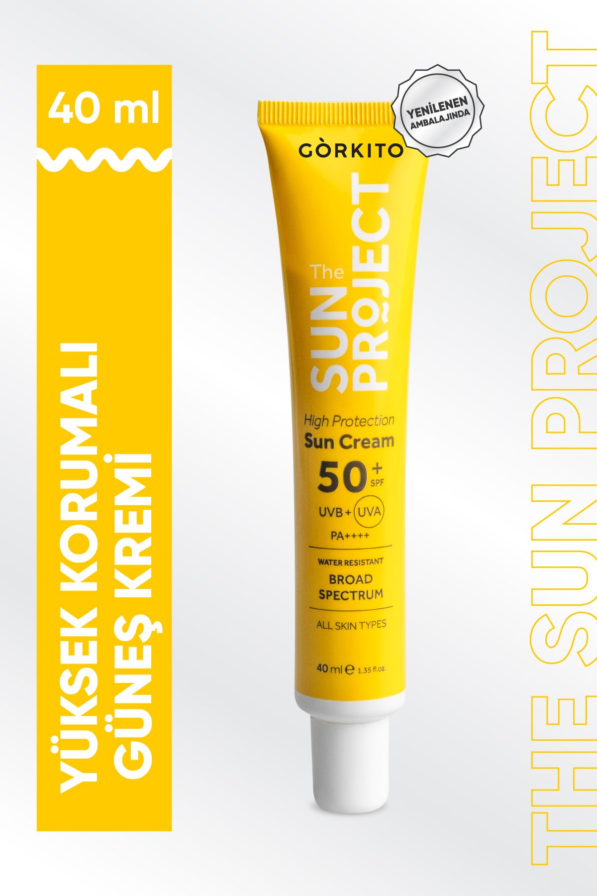 Görkito The Sun Project Yüksek Korumalı Hibrit Güneş Kremi High Protection Hybrid Sun Cream 50 Spf Pa 40 ml