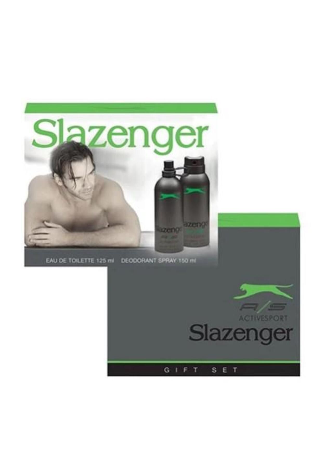 Slazenger Parfüm Edt 125ml + 150ml Erkek Deodorant Kofre Set Yeşil